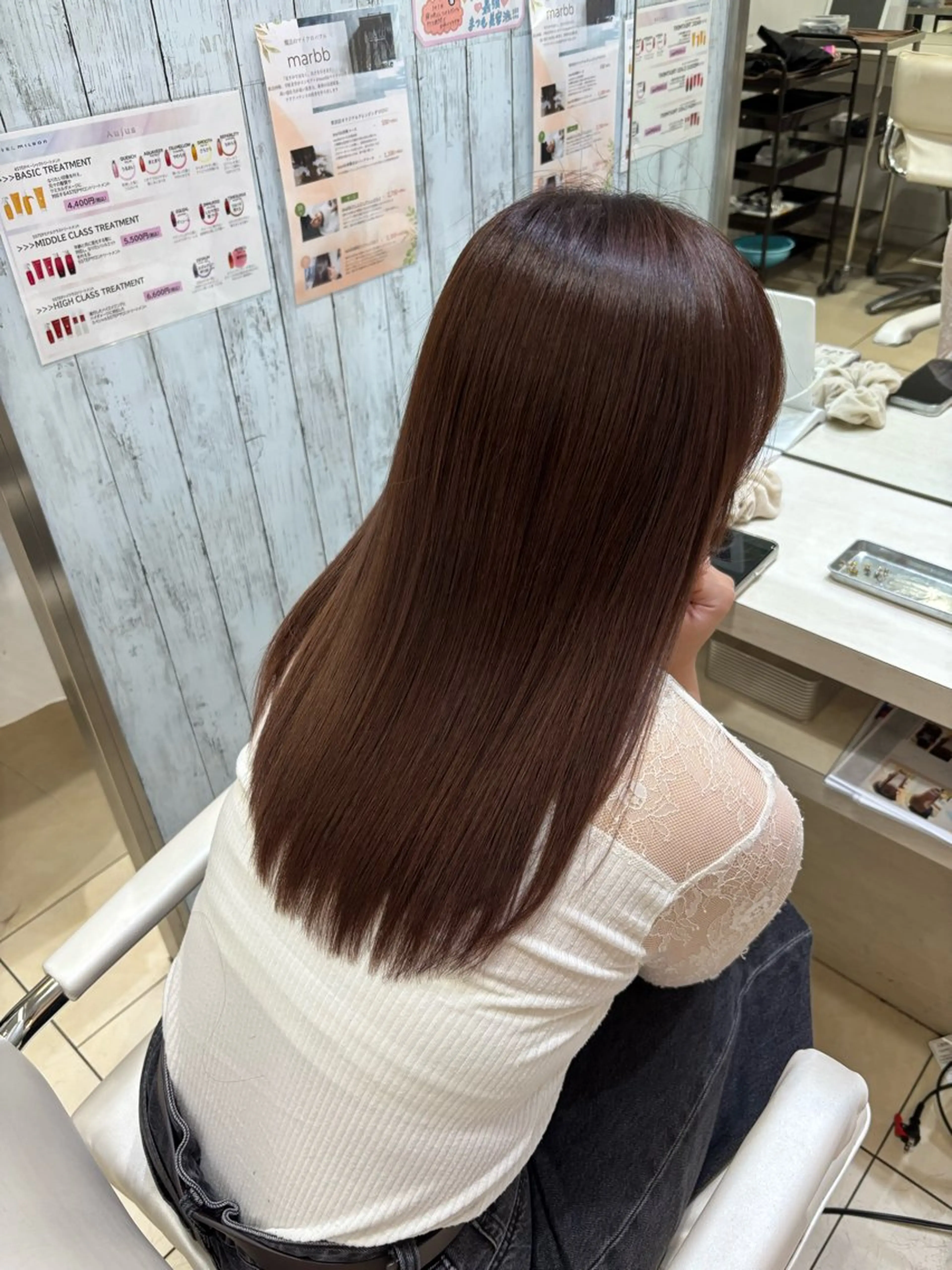 セミロング カラー ヘアカラー 🎀ゆい🎀 髪質改善カラー🎀のヘアスタイル
