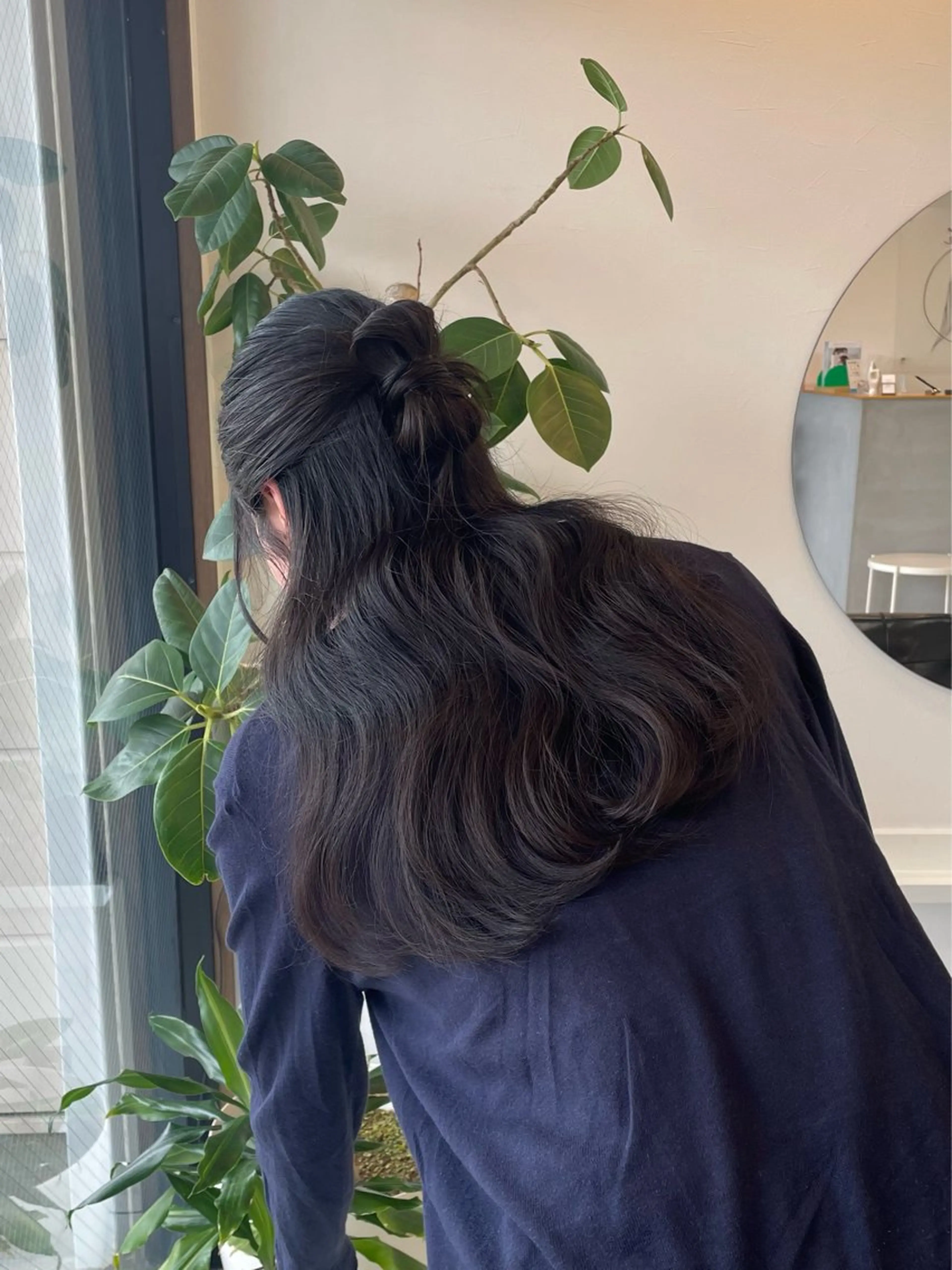 ロング お団子ヘア 前川 瑞希のヘアスタイル