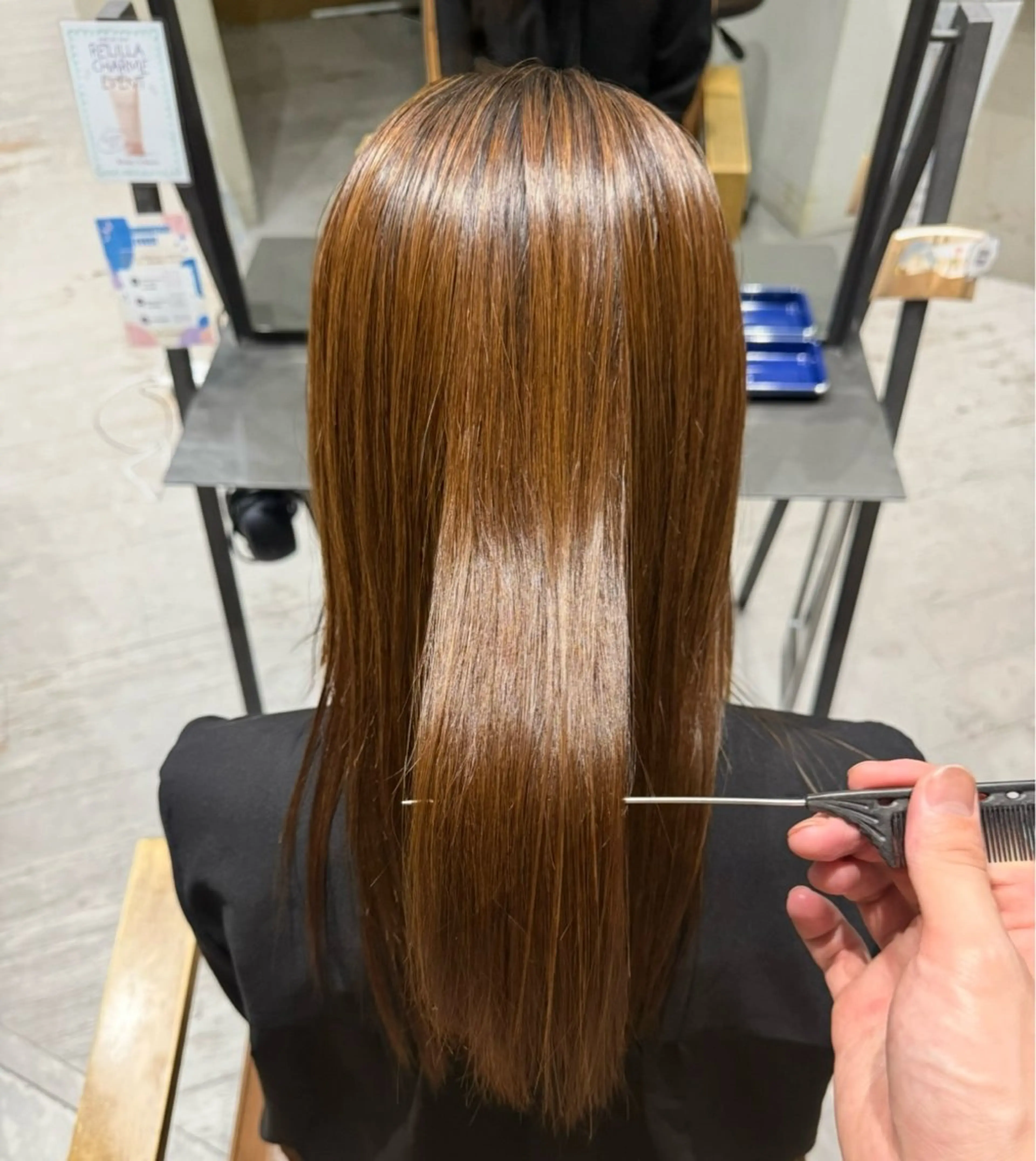 ロング 縮毛矯正 縮毛矯正 グレージュ🩶 /赤み消し❤️/ヤマのヘアスタイル