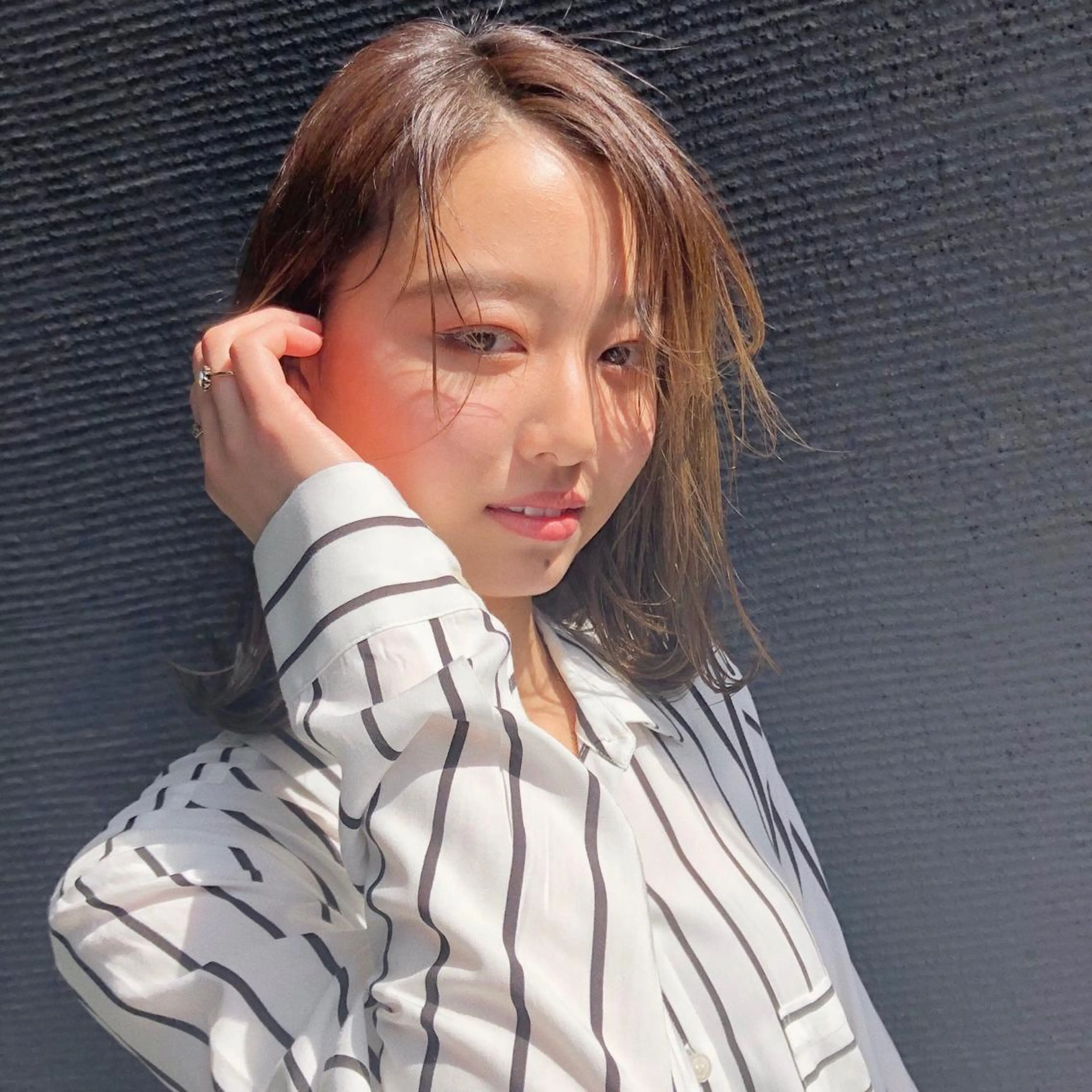 ミディアム 冨木 雄斗のヘアスタイル