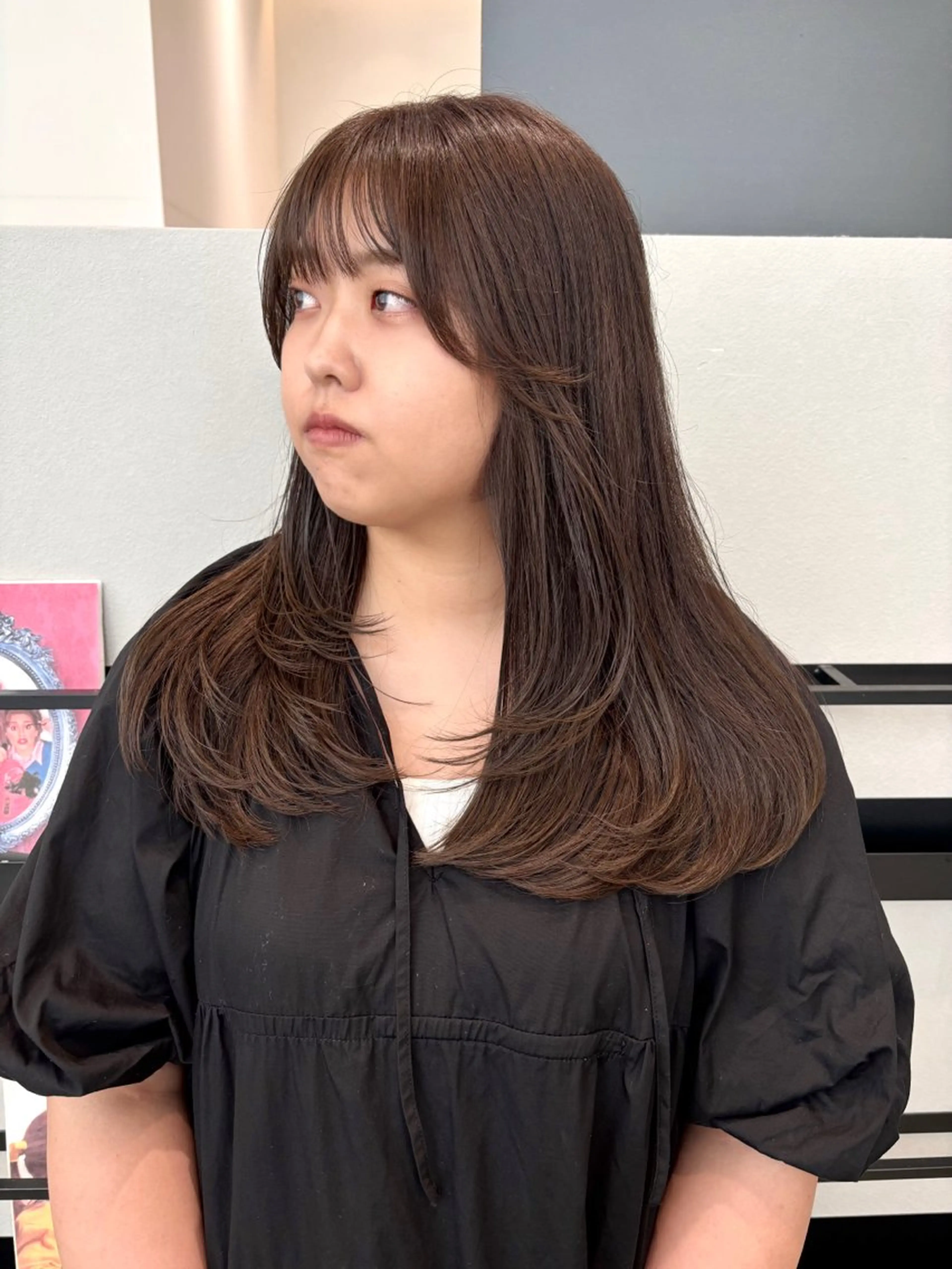 セミロング カラー ベージュカラー カット ヘアカラー 透明感カラー/ レイヤーkotonoのヘアスタイル