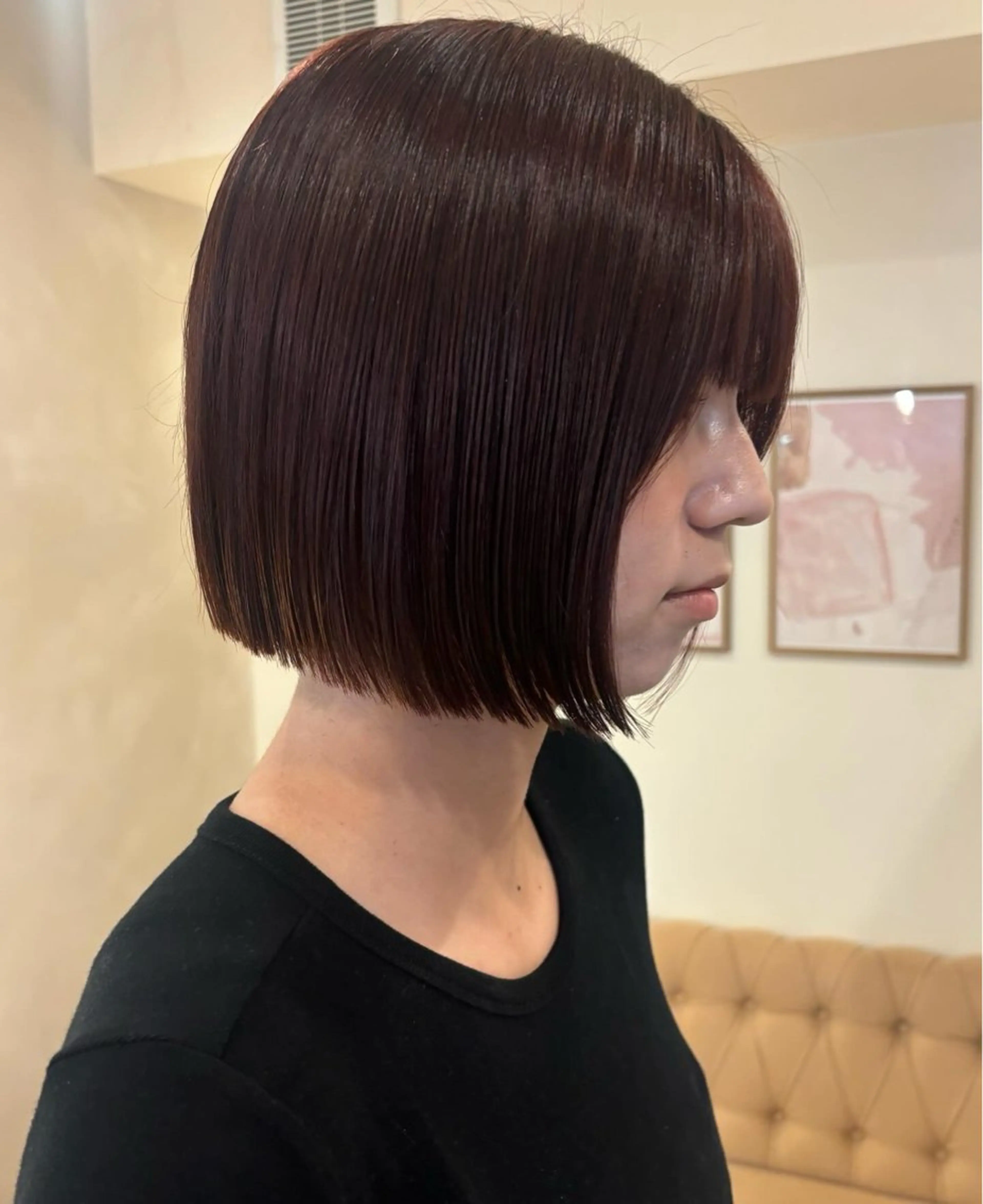 ショート カラー カット ヘアカラー トリートメント ミルクティ/ピンク/ レイヤー/yuriaのヘアスタイル