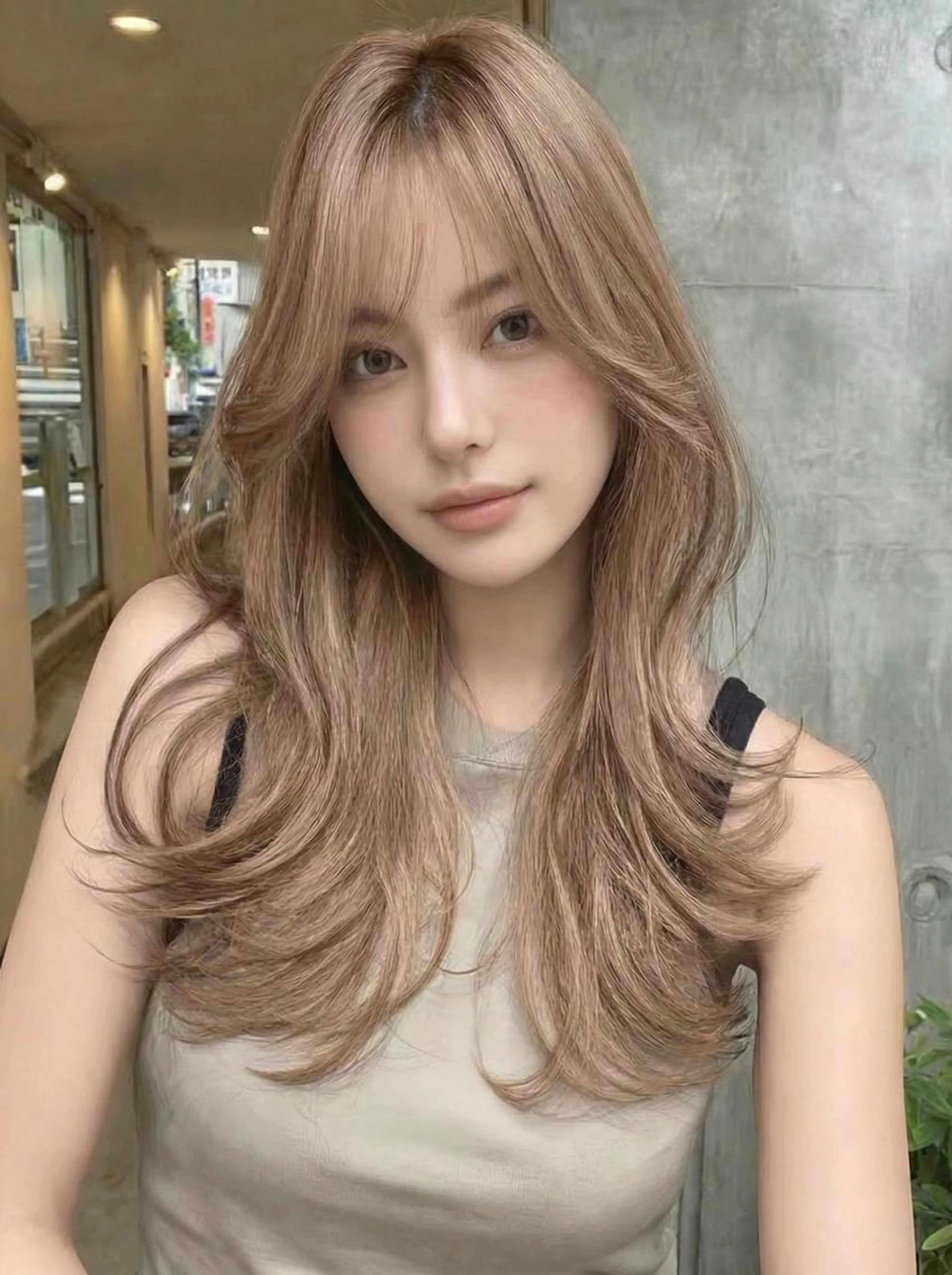 カット+透明感カラー+トリートメントの写真