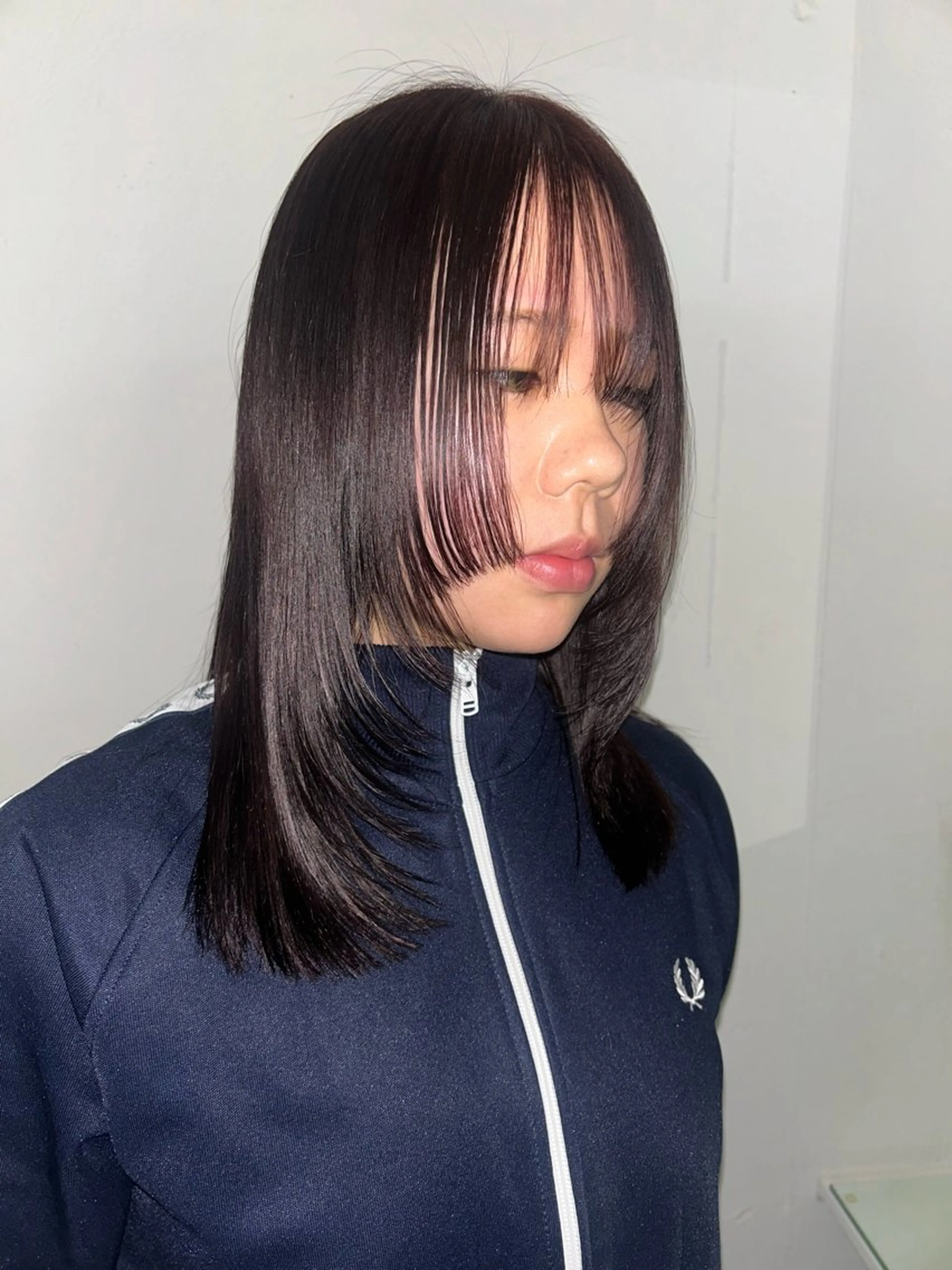 ミディアム カラー カット ヘアカラー トリートメント 心斎橋/レイヤー/ ブリーチ/モエのヘアスタイル