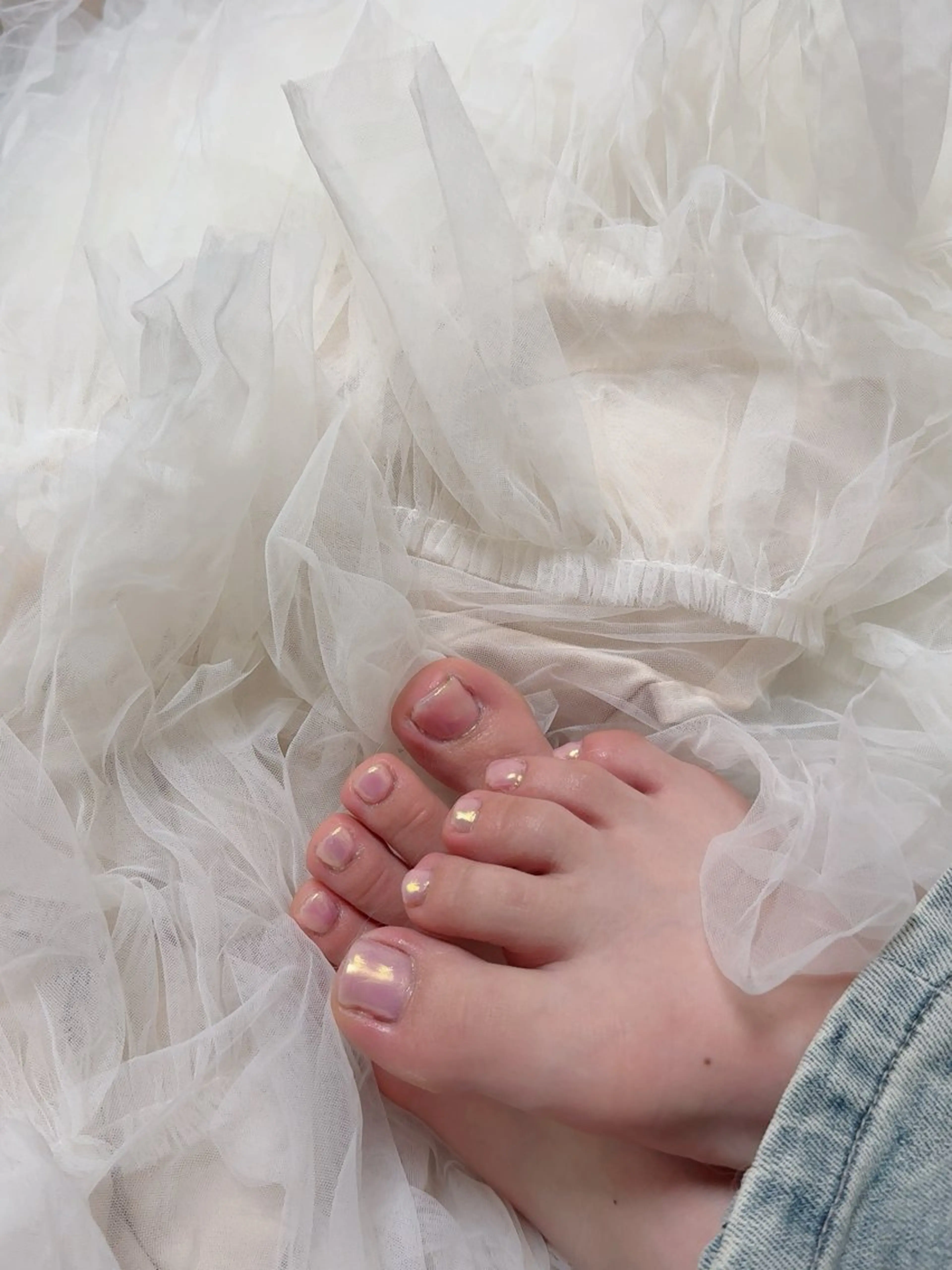 🪞オーロラ/ミラーネイル(フット)の写真