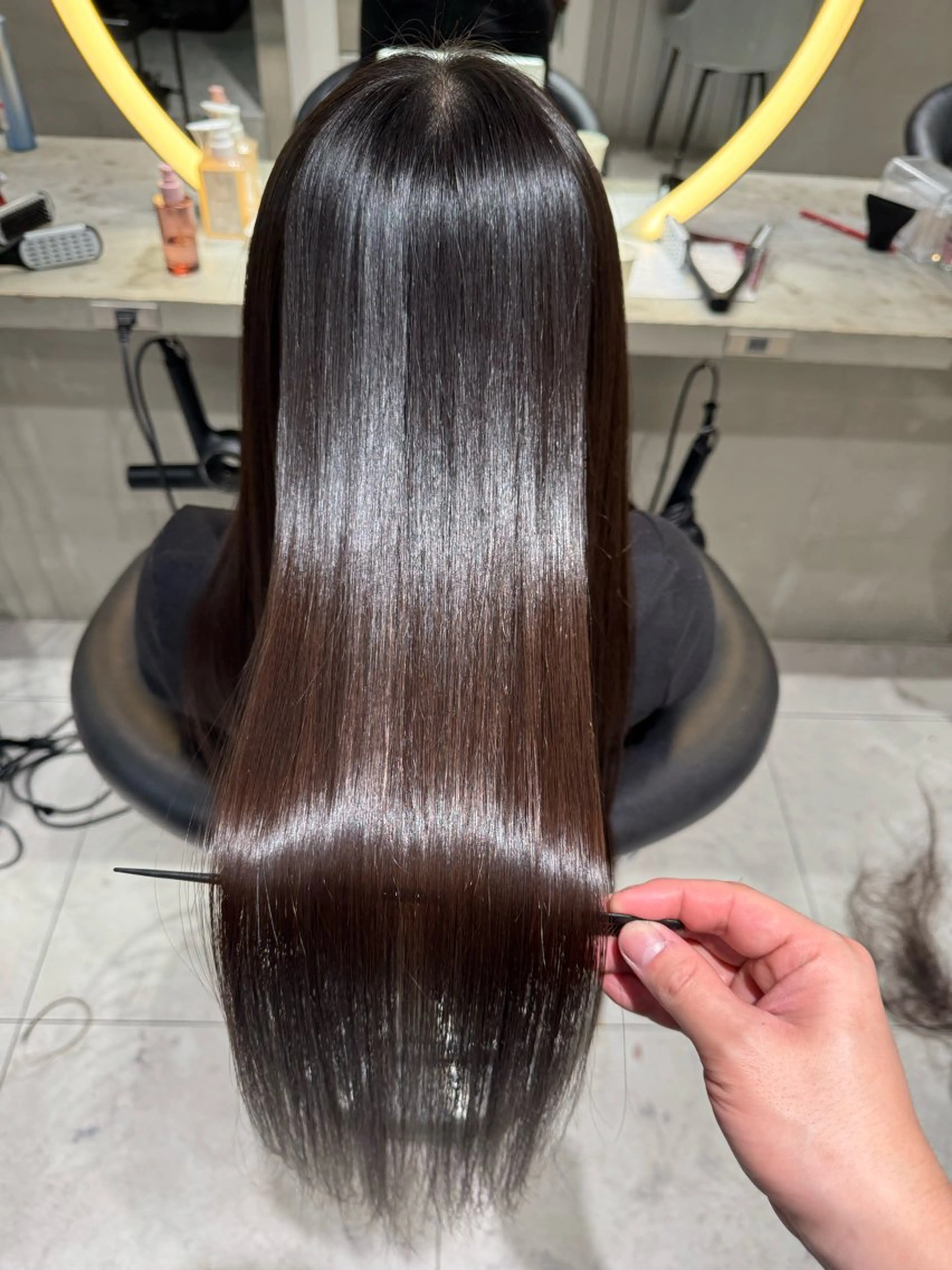 ロング カラー カット 縮毛矯正 トリートメント レイヤー/縮毛矯正 のマスター【タケル】のヘアスタイル