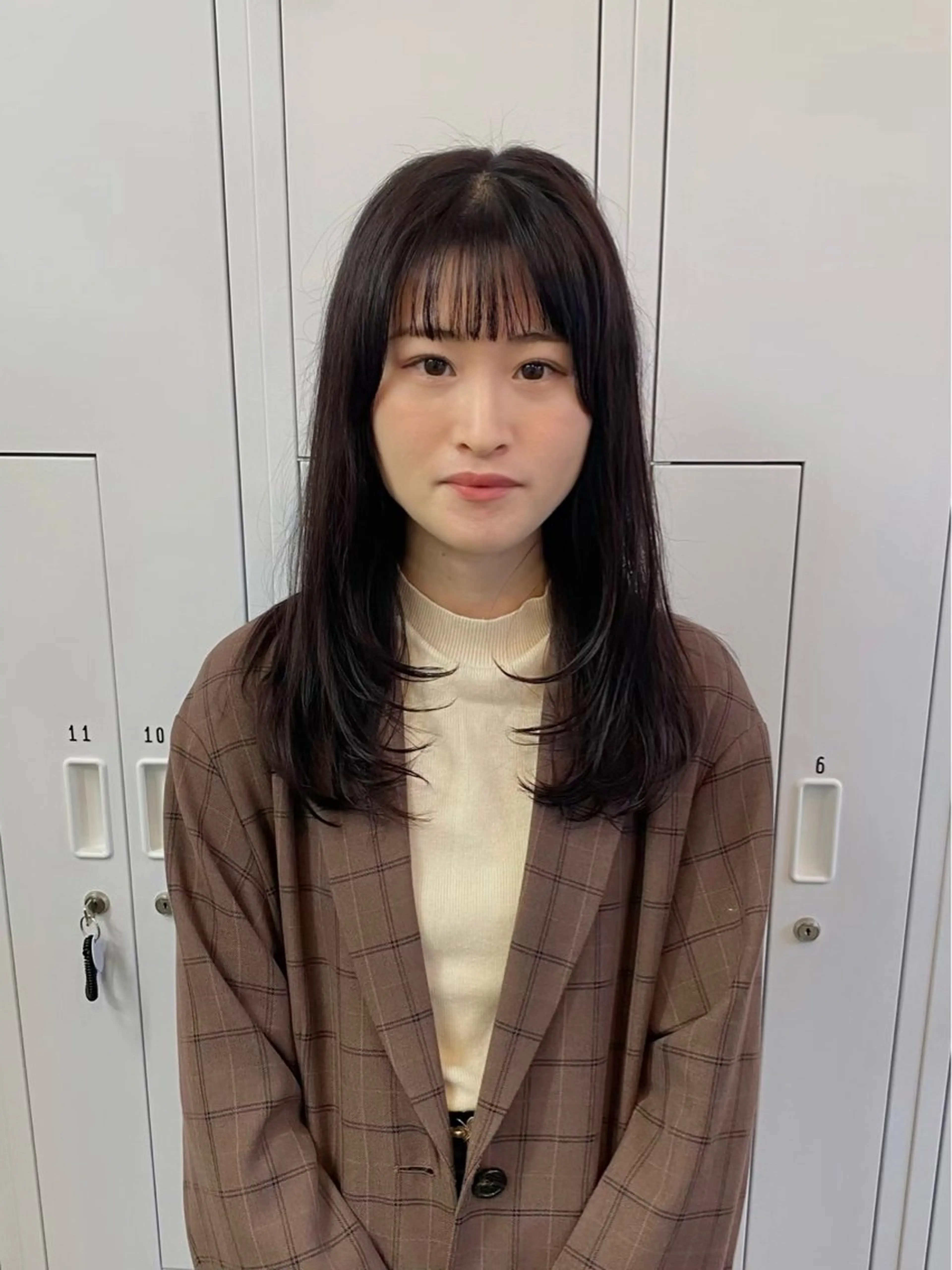 ロング カラー ブラウンカラー イルミナカラー レイヤーカット ロング カット 縮毛矯正 サトウ リョウのヘアスタイル