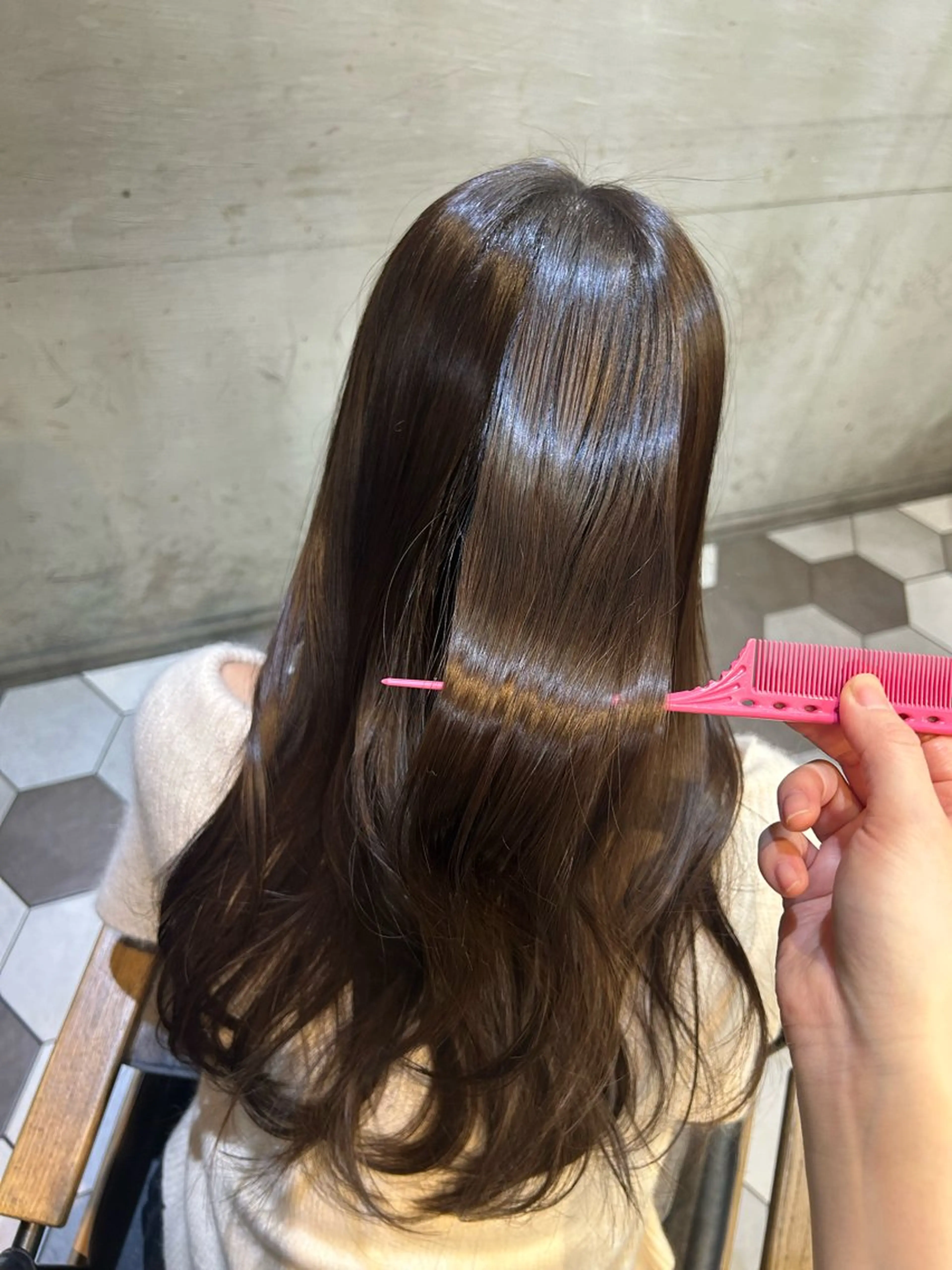 ロング ninaアイドル前髪 ×透明感🎀のヘアスタイル