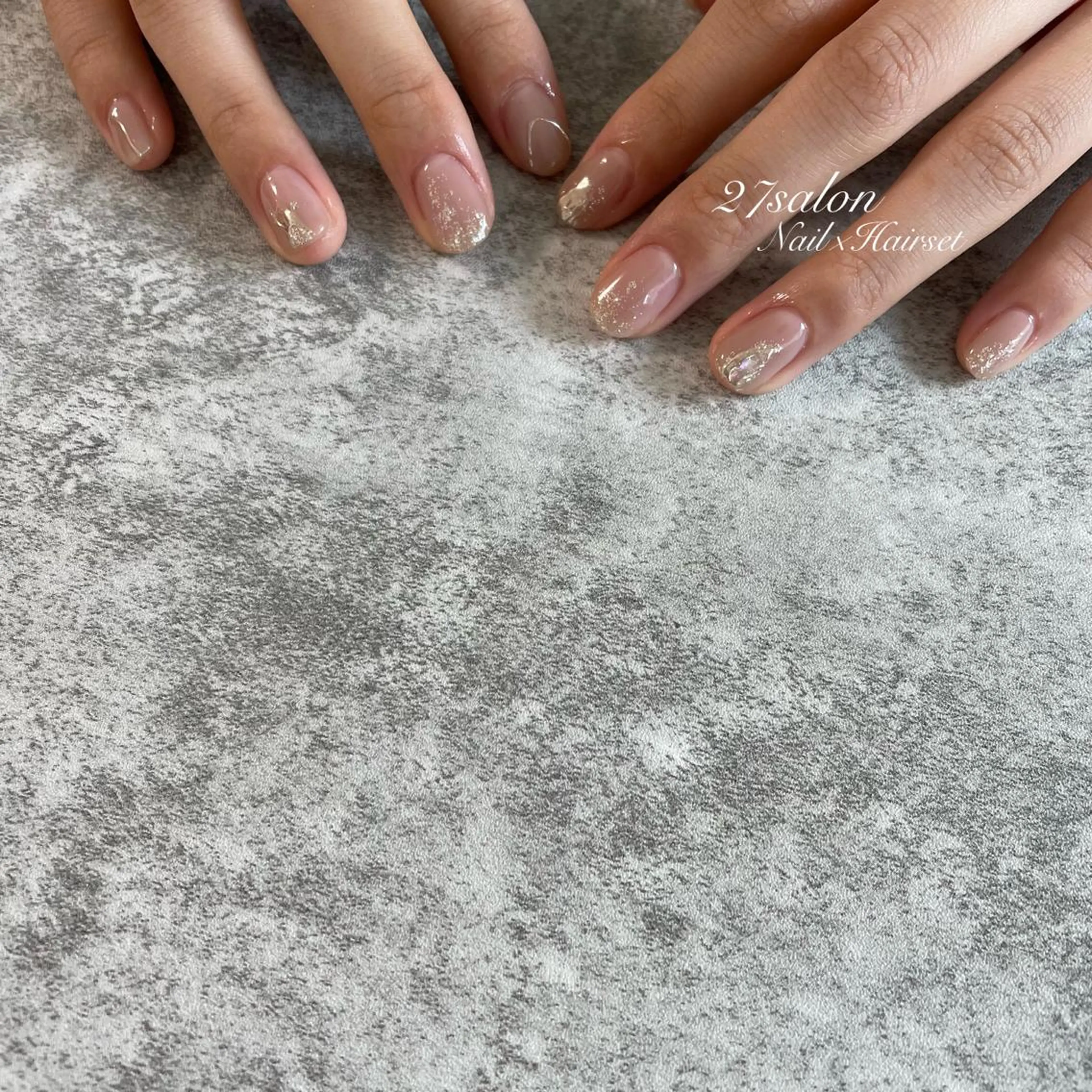 ネイル ニュアンスネイル ショートネイル 27salon yuinaのネイルデザイン