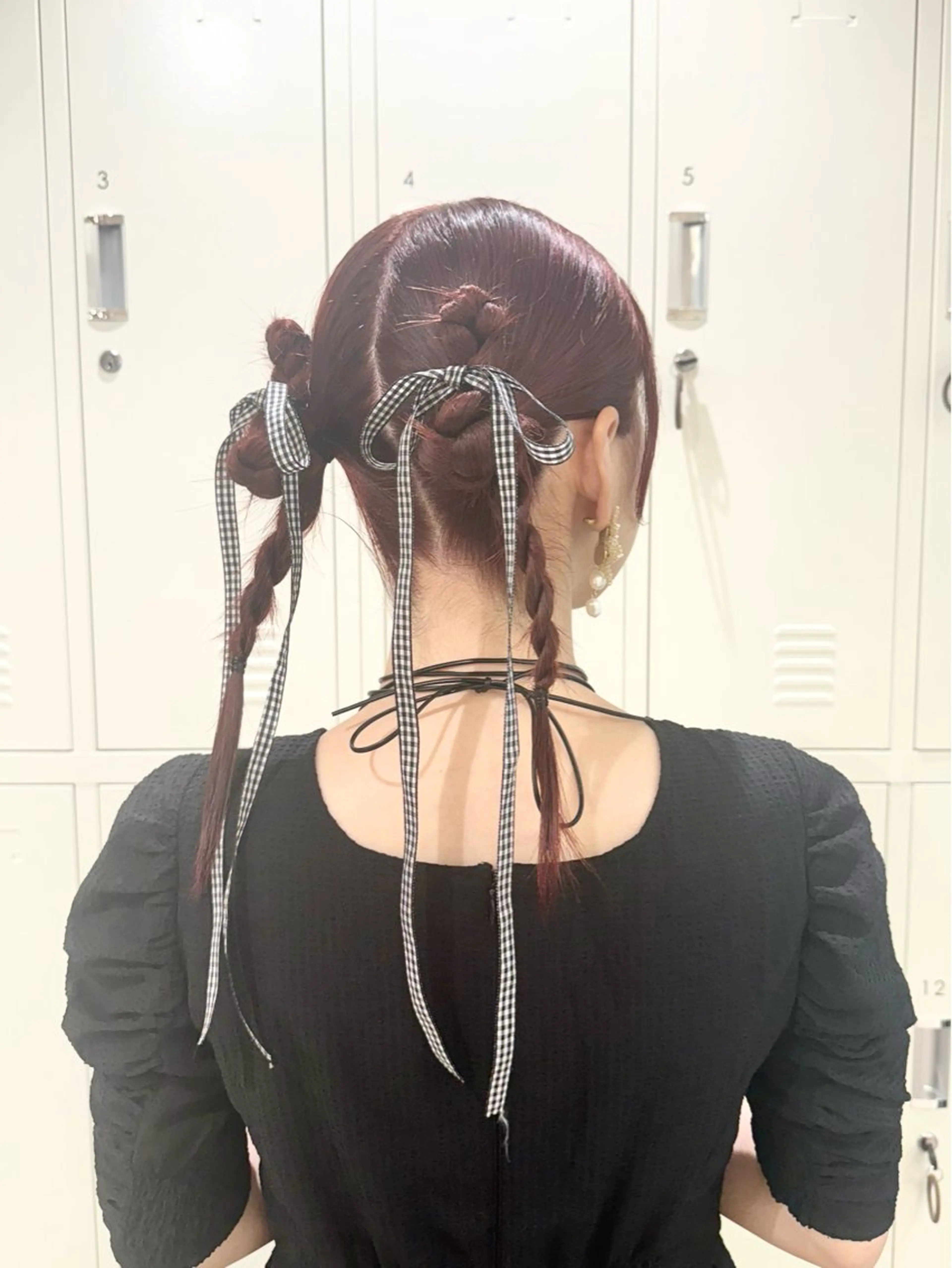 ロング カラー ヘアアレンジ ヘアセット オタク美容師☃️🩵 ヘアアレンジ/暗髪のヘアスタイル