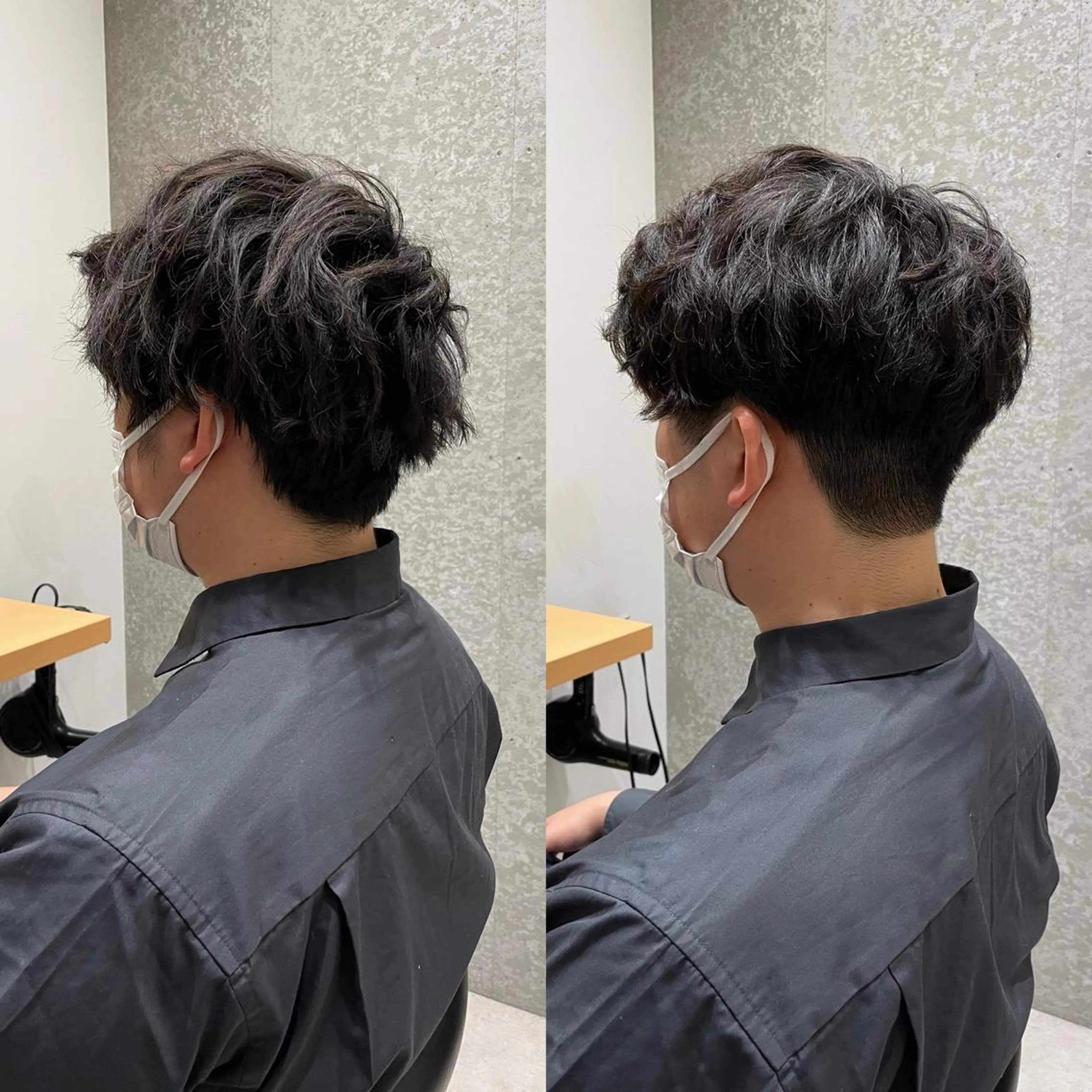 ショート カラー パーマ メンズ メンズパーマ メンズツイストパーマ 似合わせカット トリートメント スパイラルパーマ カット パーマ トリートメント ヘッドスパ 髪質改善ヘアケア 艶髪特化/上田のヘアスタイル