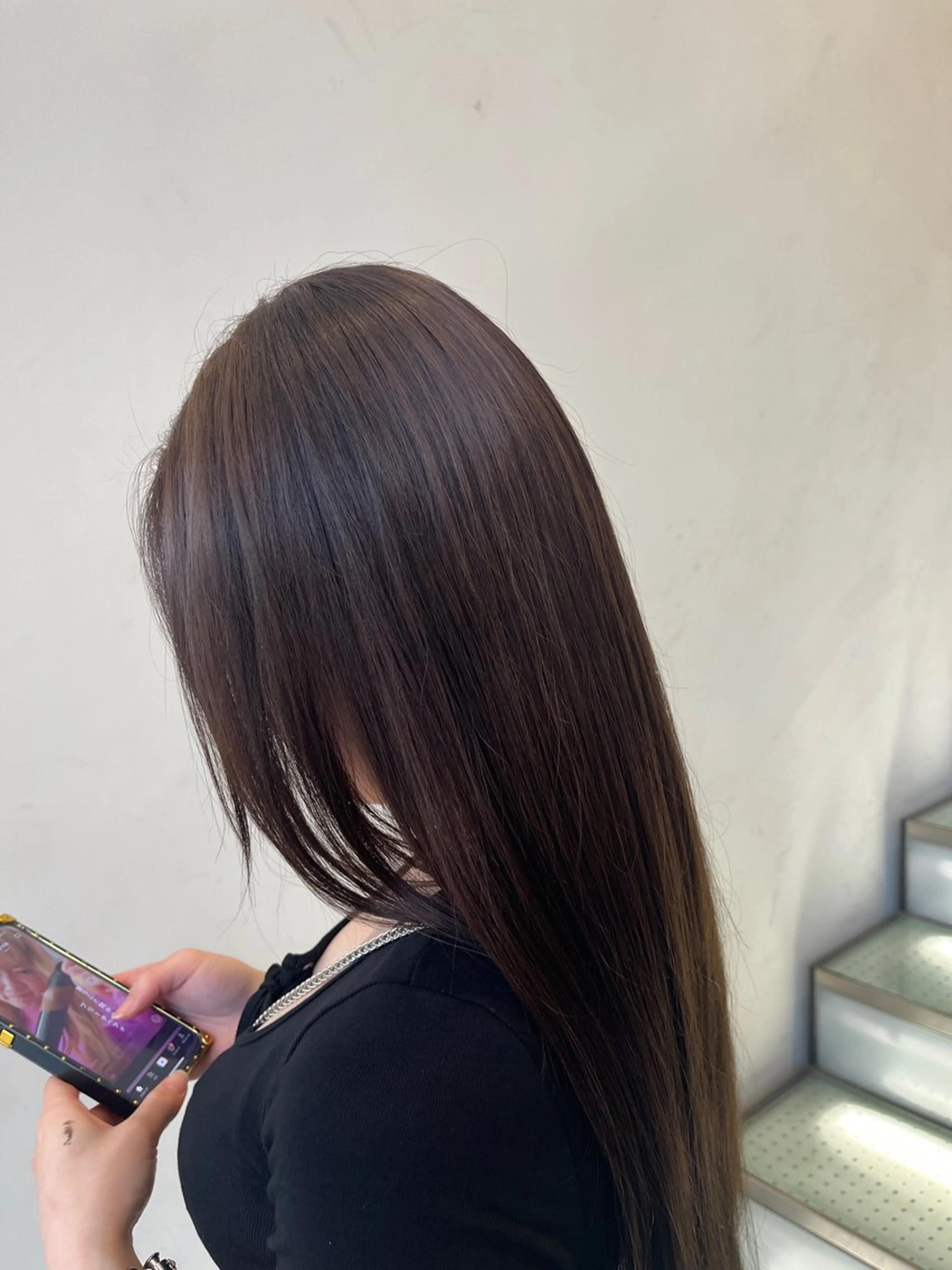 ロング ヘアカラー ヘッドスパ ストレート/カラー 特化雪本☃️のヘアスタイル
