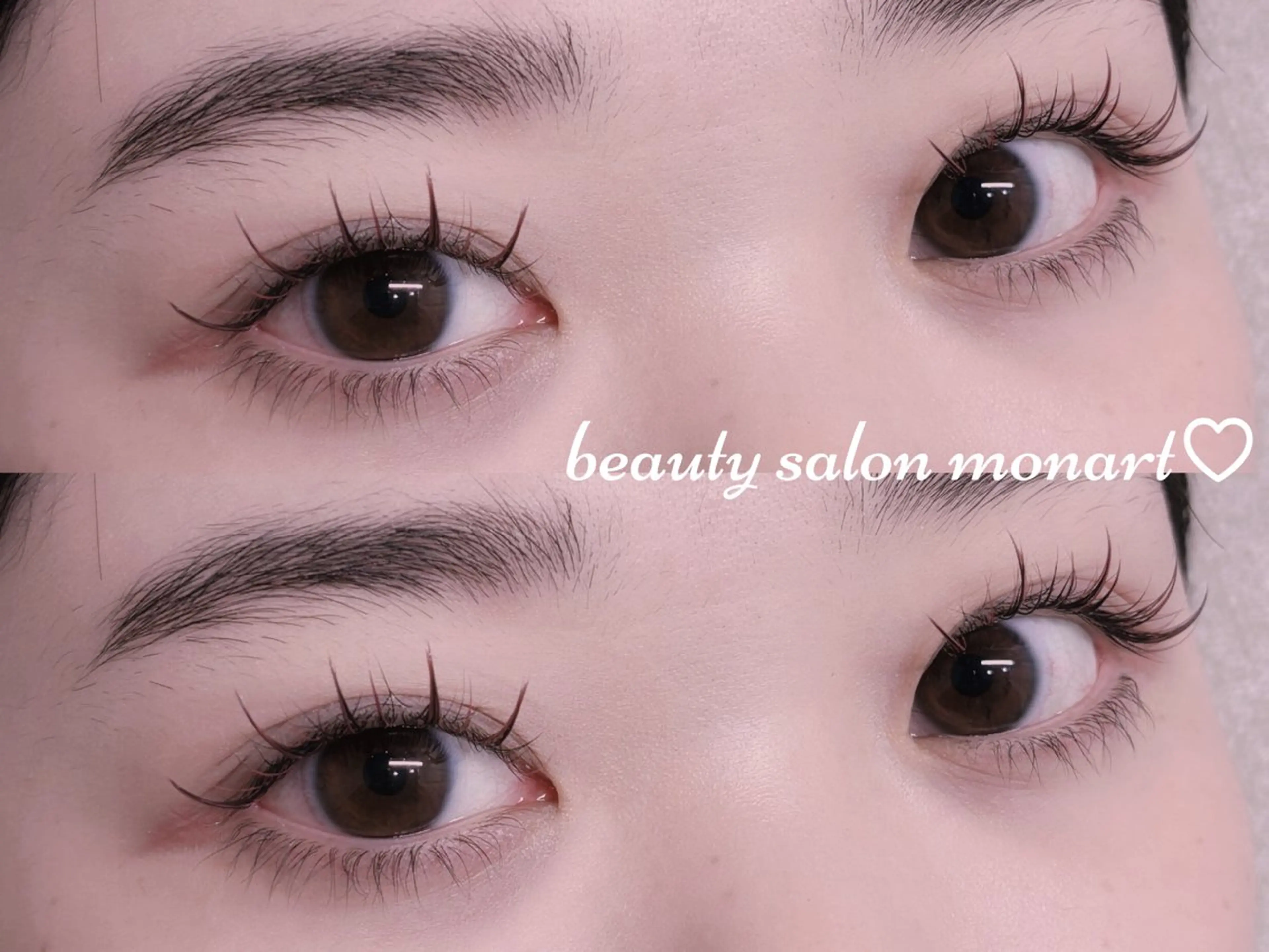 マツエク・マツパ カラーマツエク ワンホンマツエク マツエク monart kurehaのマツエク・マツパデザイン