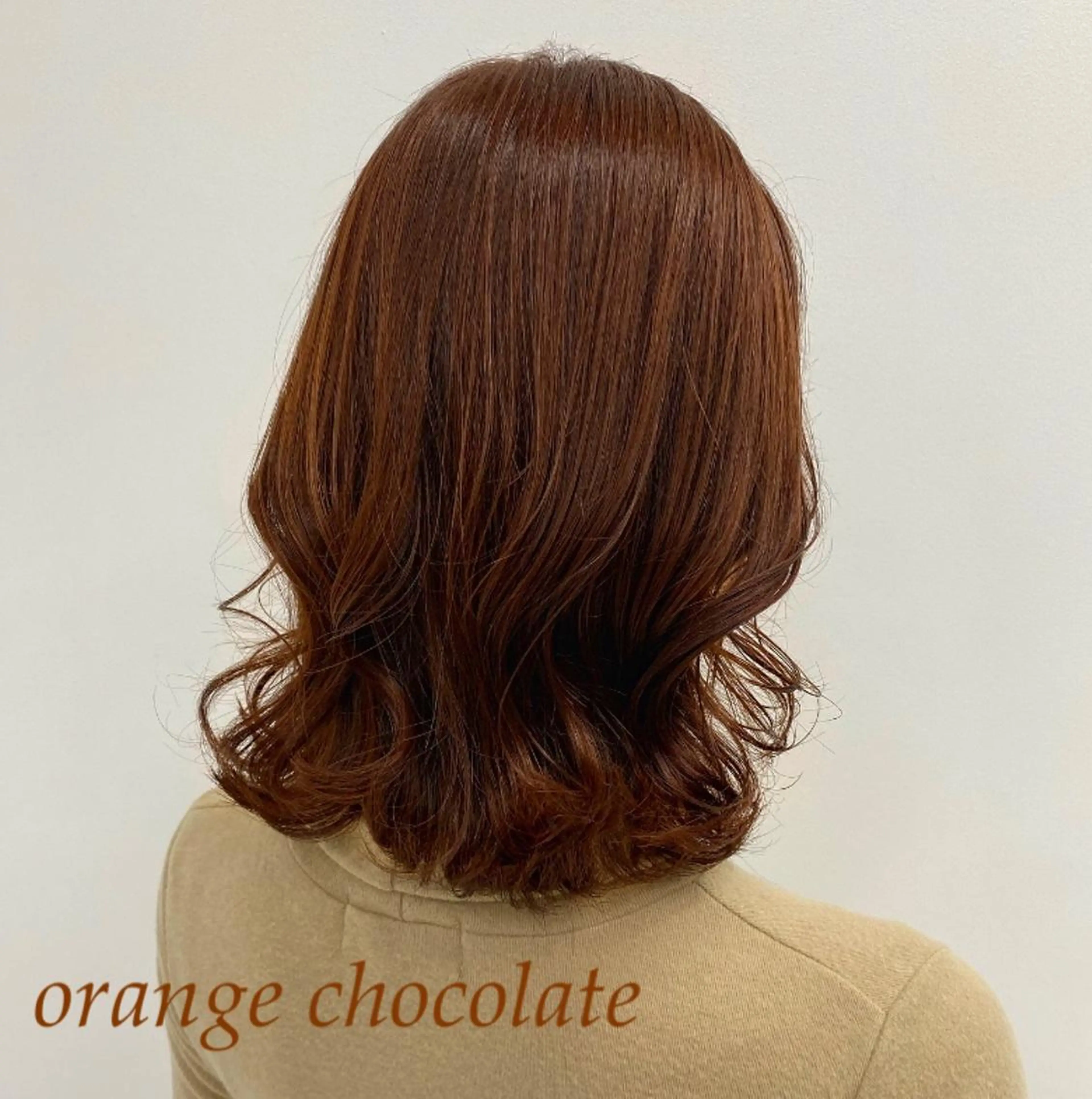 セミロング カラー ブリーチ ブリーチなしカラー オレンジ レイヤー/ハイトーン 🧸SENAのヘアスタイル