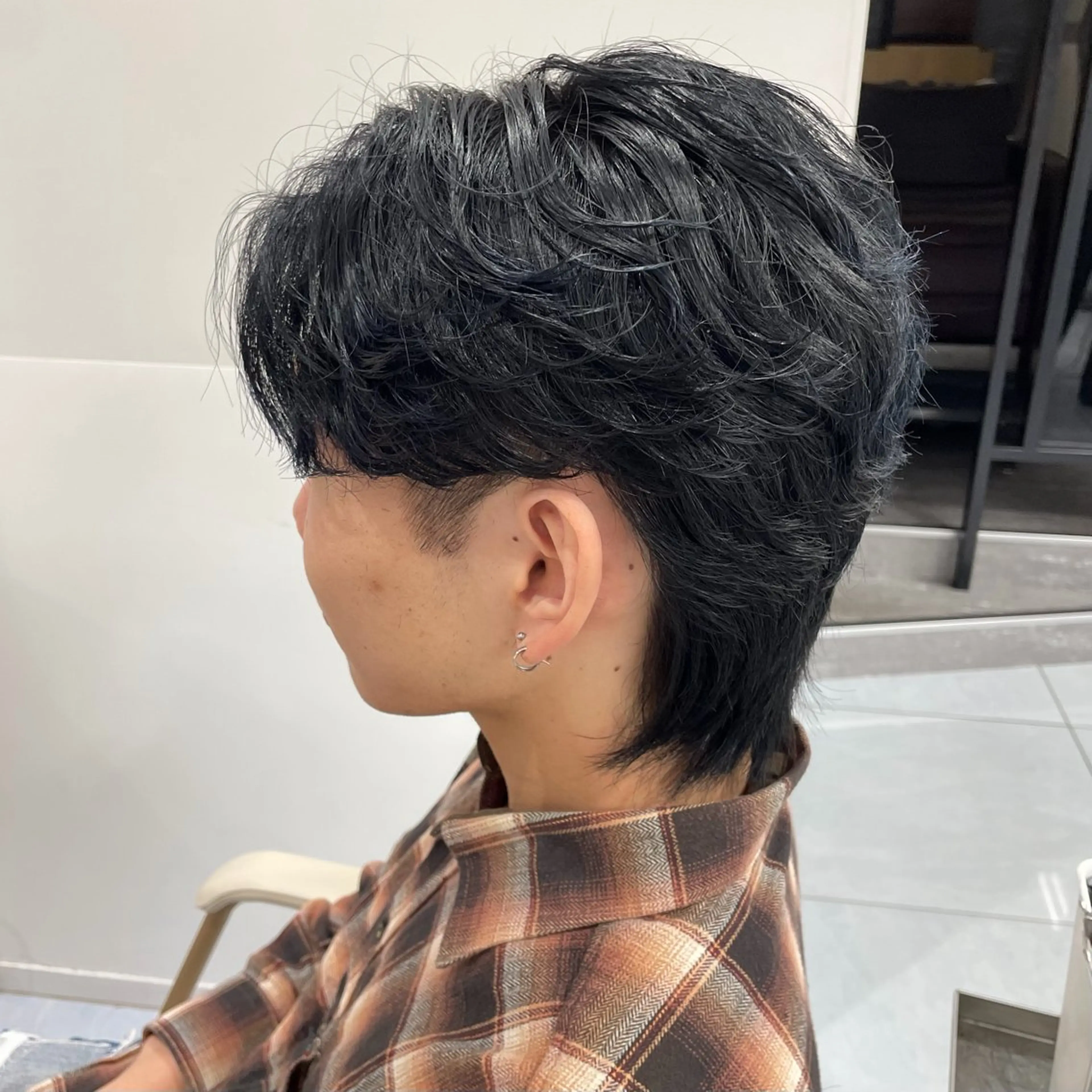 🆕【韓国スタイル男子必見】🌀襟足の浮き悩みを解決する✨ダウンパーマ (メンズカット+ダウンパーマ)の写真