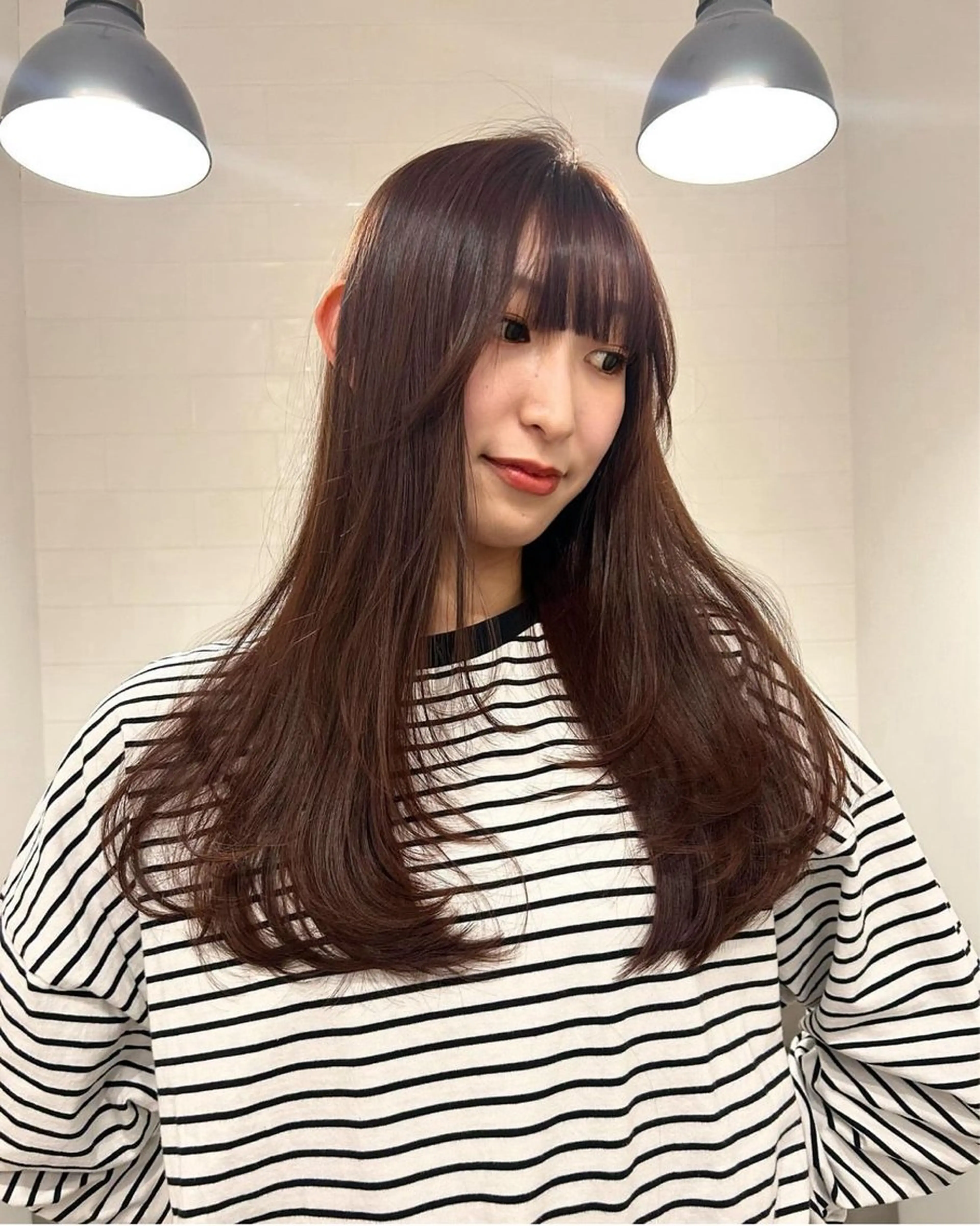 ロング レイヤーカット/長岡 グレージュ/マユ🎀のヘアスタイル