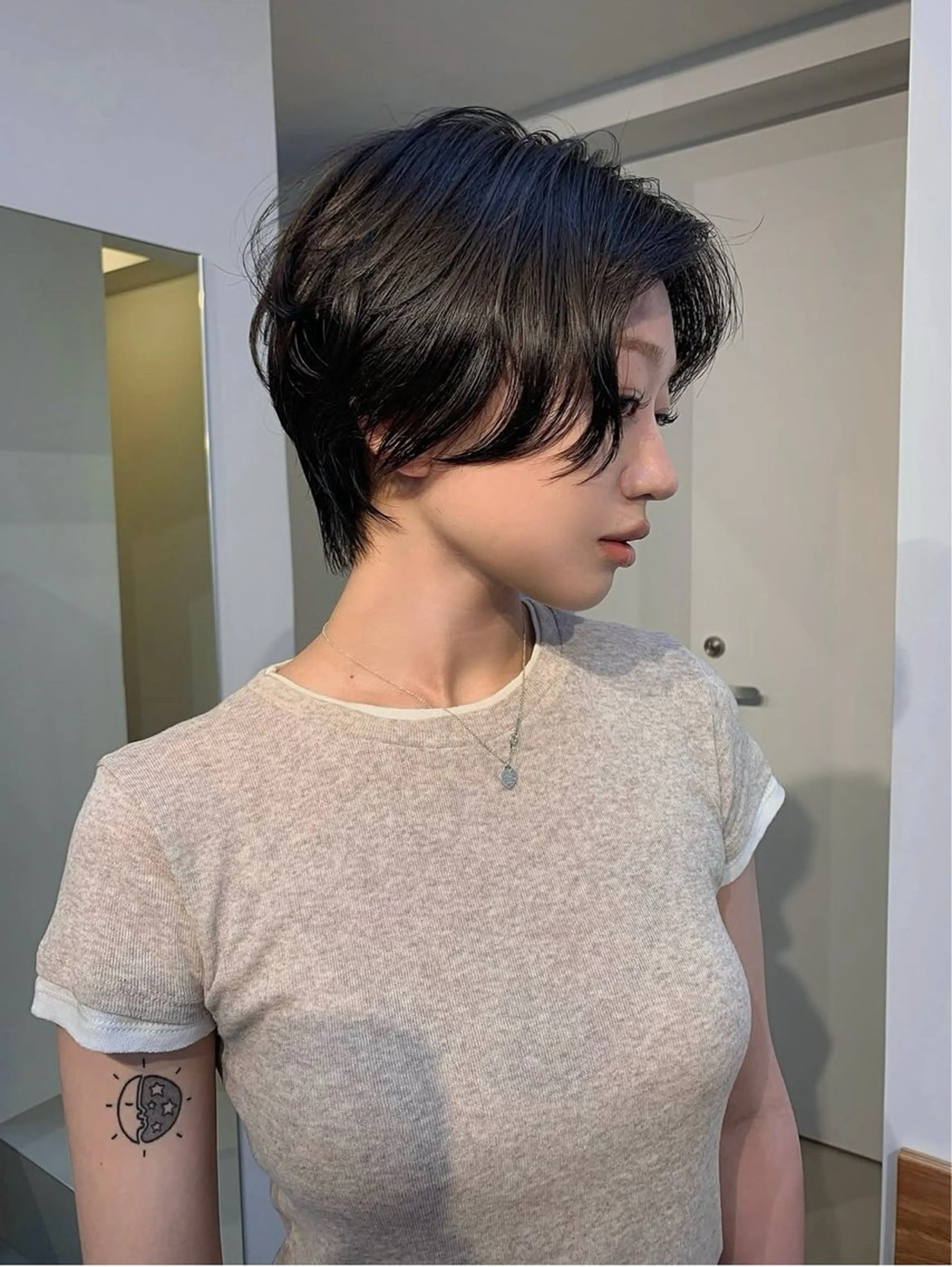 ショート 似合わせカット カット 森田遥奈/透明感カラ ー/似合わせカットのヘアスタイル