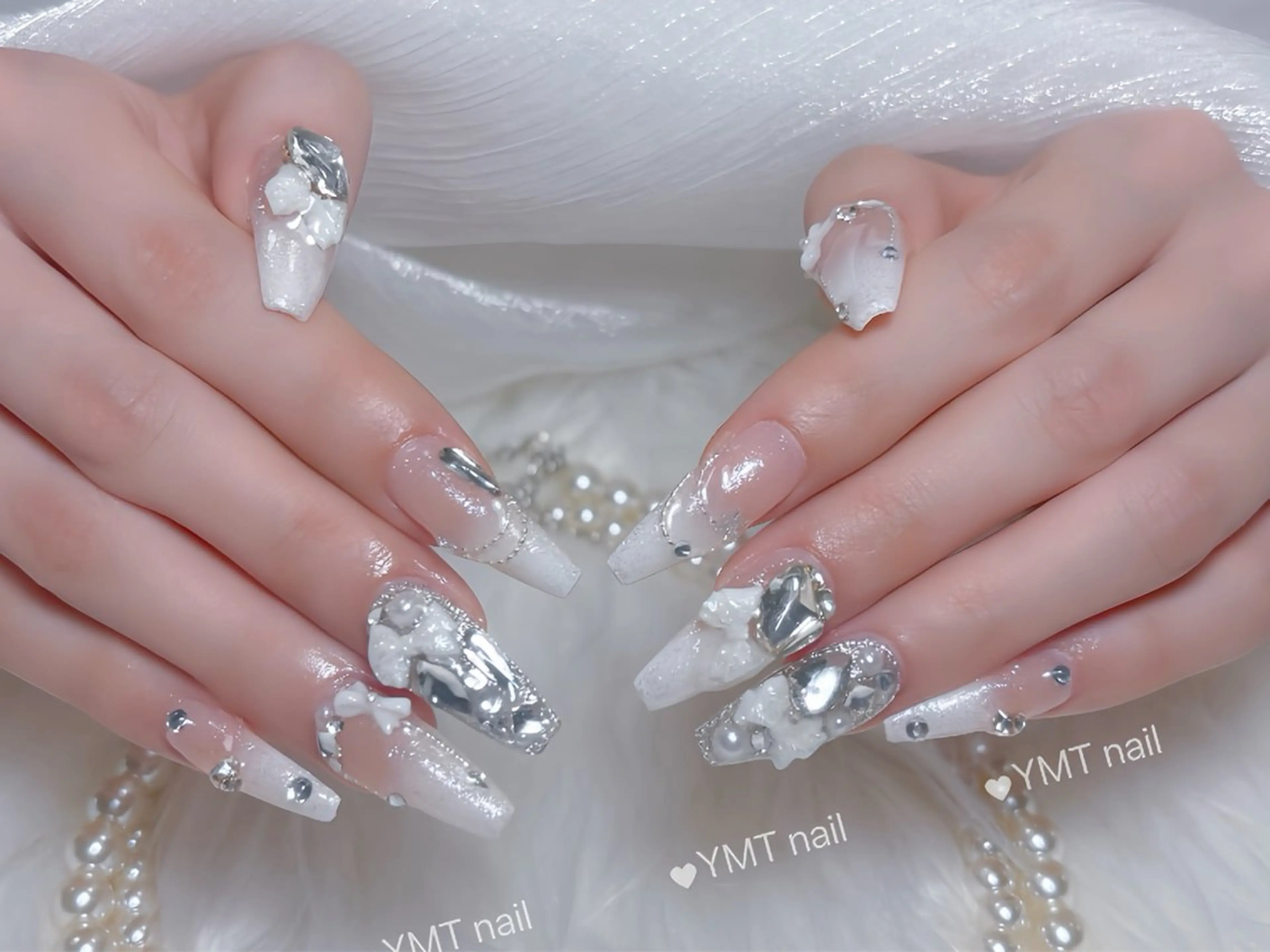 ネイル 長さ出し フットネイル ジェルネイル 韓国ネイル マグネットネイル ハンドネイル YMT NailStudioのネイルデザイン