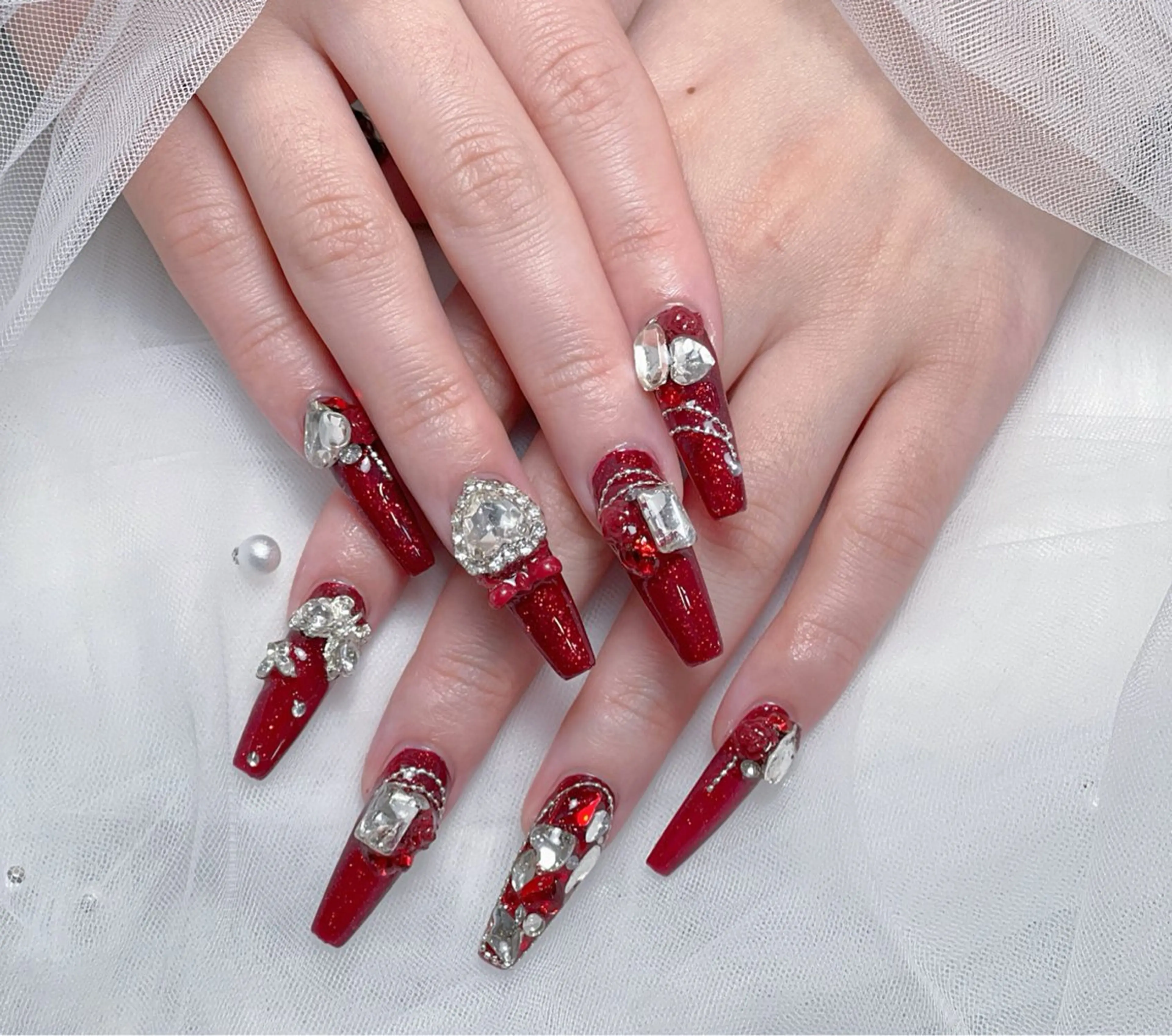 ネイル アートネイル オーロラネイル チークネイル 長さ出し フットネイル Miya _nailのネイルデザイン