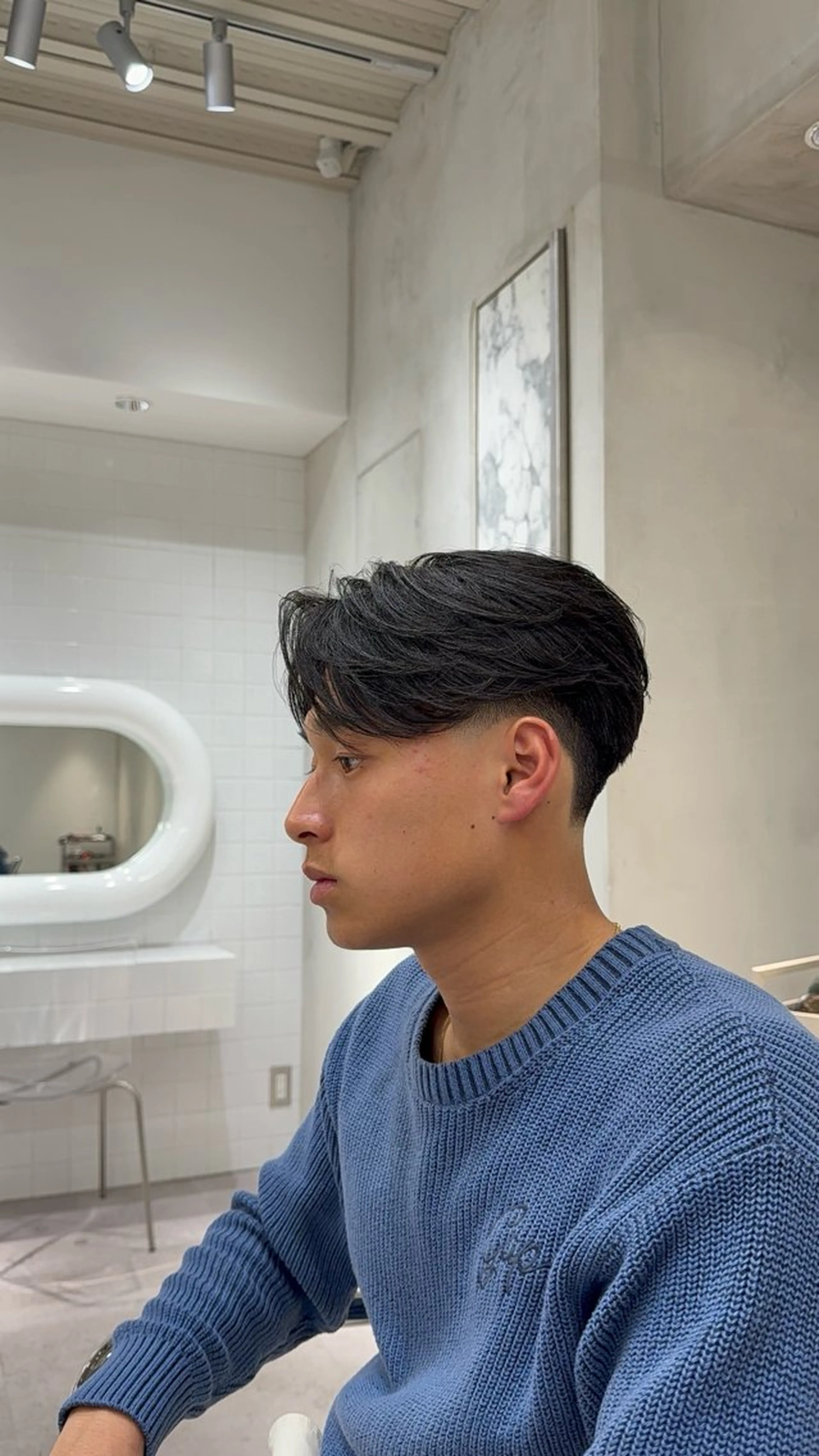 ショート パーマ メンズ フェードカット メンズショート ショートヘア カット パーマ トリートメント MEN’S SALON HAVANA所属・渋谷/フェード /メンズパーマ/千尋のヘアスタイル