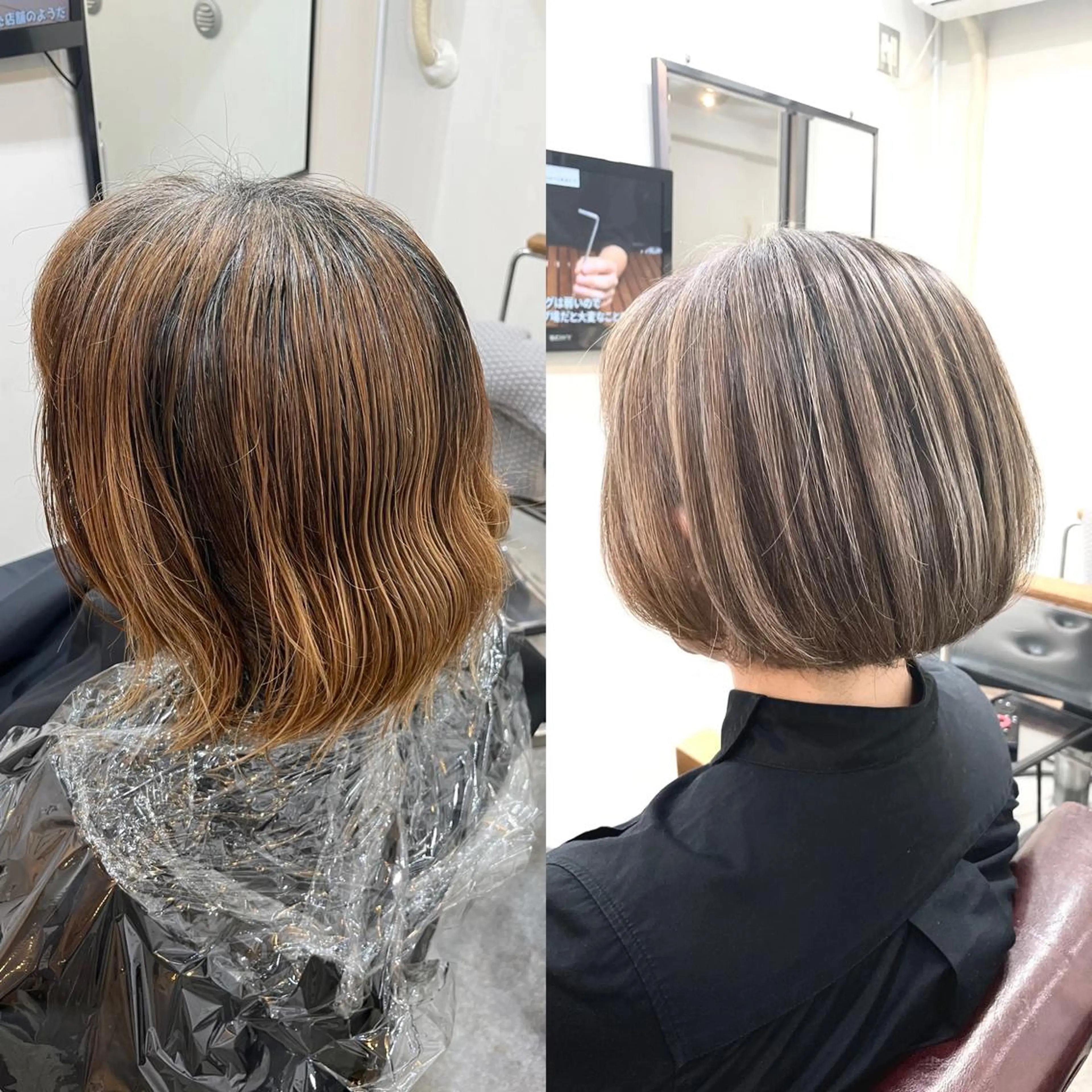 ショート カラー ボブ カット ヘアカラー トリートメント SUN GLOW  サングロウ所属・水素トリートメント／ 髪質改善/ナカノメのヘアスタイル