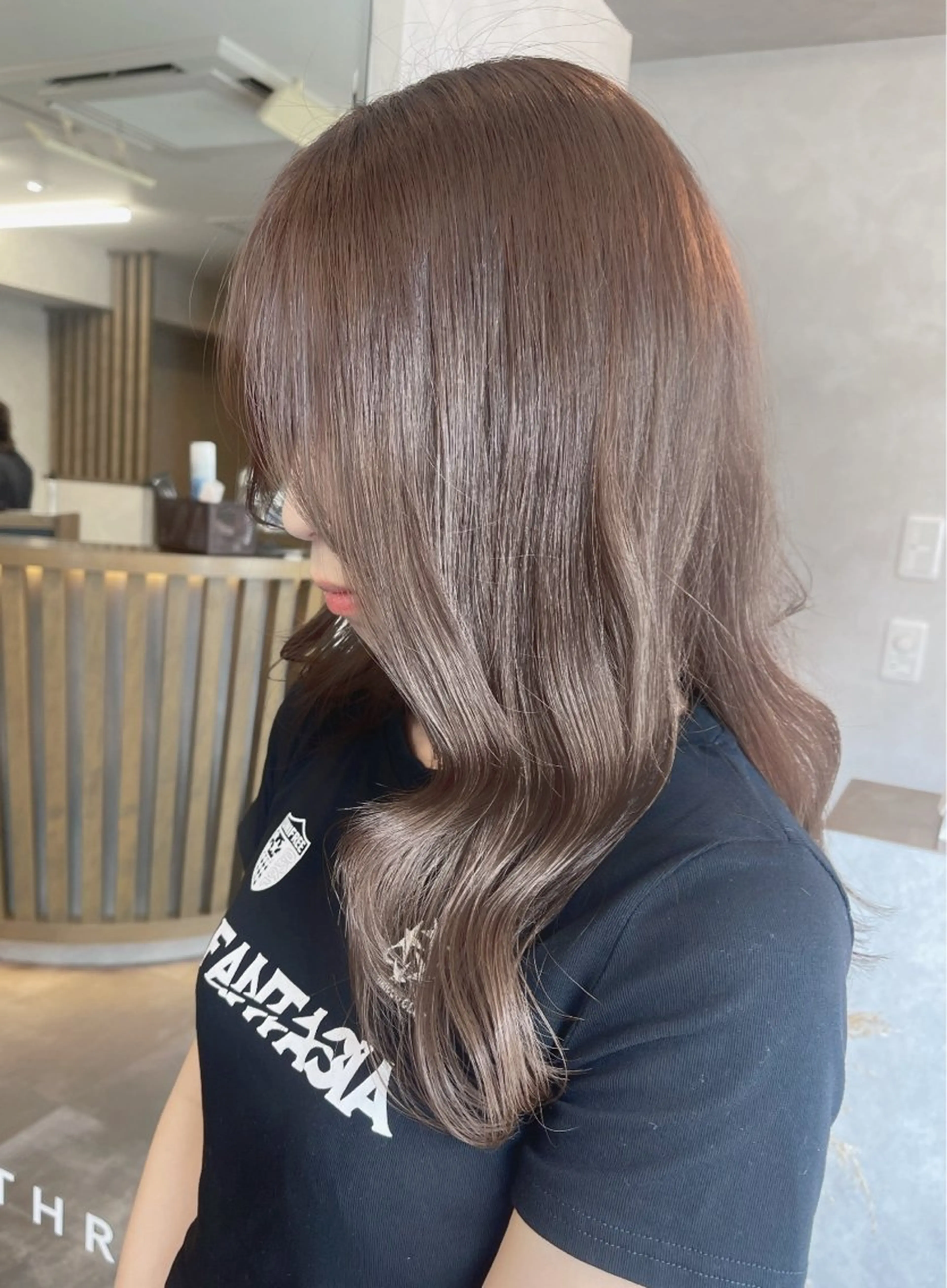 ロング カラー ベージュカラー ブリーチ ダブルカラー ブリーチなしカラー ダブルカラー /まつ毛パーマ🎀のヘアスタイル