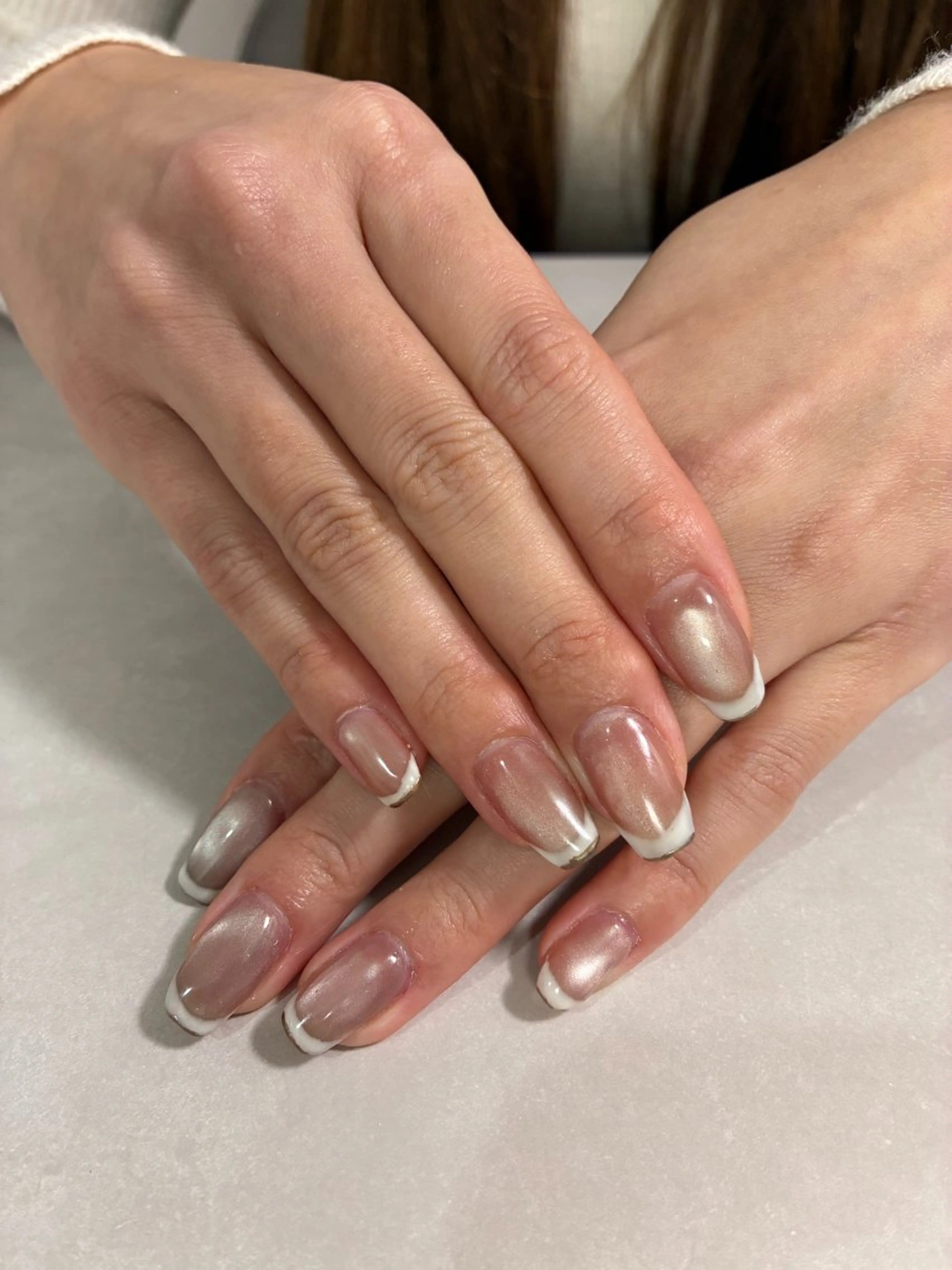 ネイル ハンドネイル Aqua peachのネイルデザイン