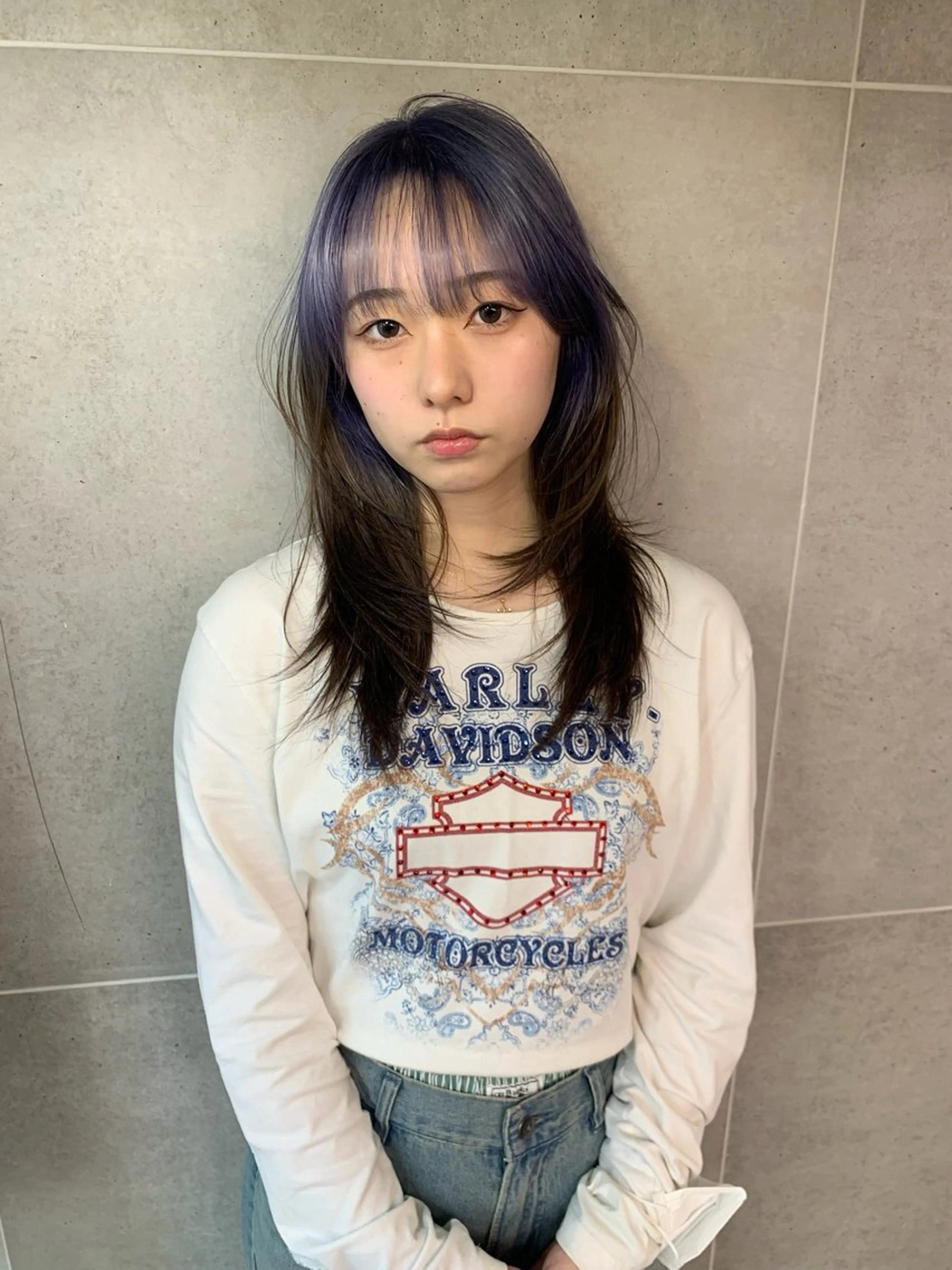 ロング カラー ブリーチ 抜きっぱなしブロンド デザインカラー ヘアカラー トリートメント THE./ブリーチ 透感カラー/髪質改善のヘアスタイル