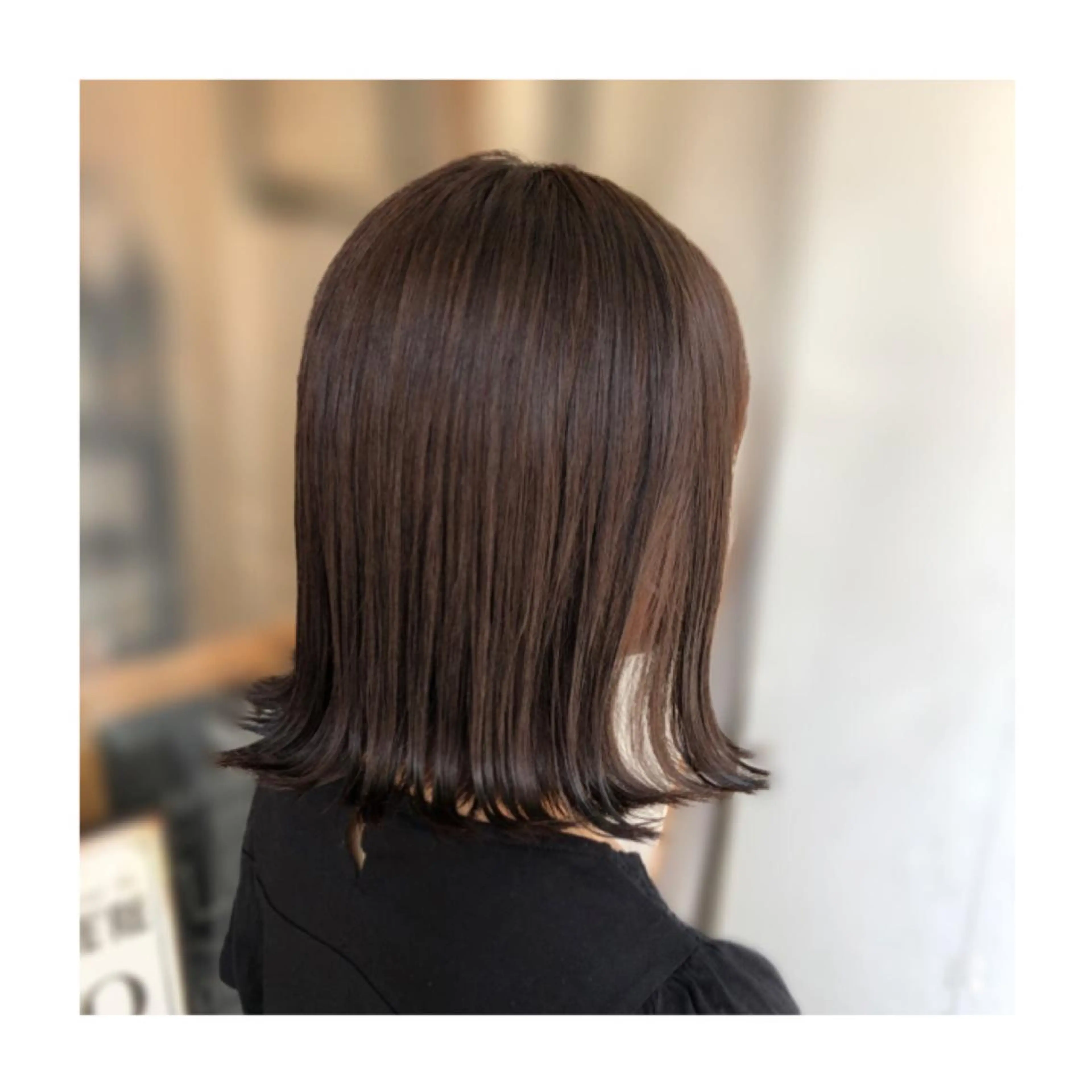 ミディアム カラー ブリーチ グレージュ ブリーチなしカラー まちだ ひとみのヘアスタイル