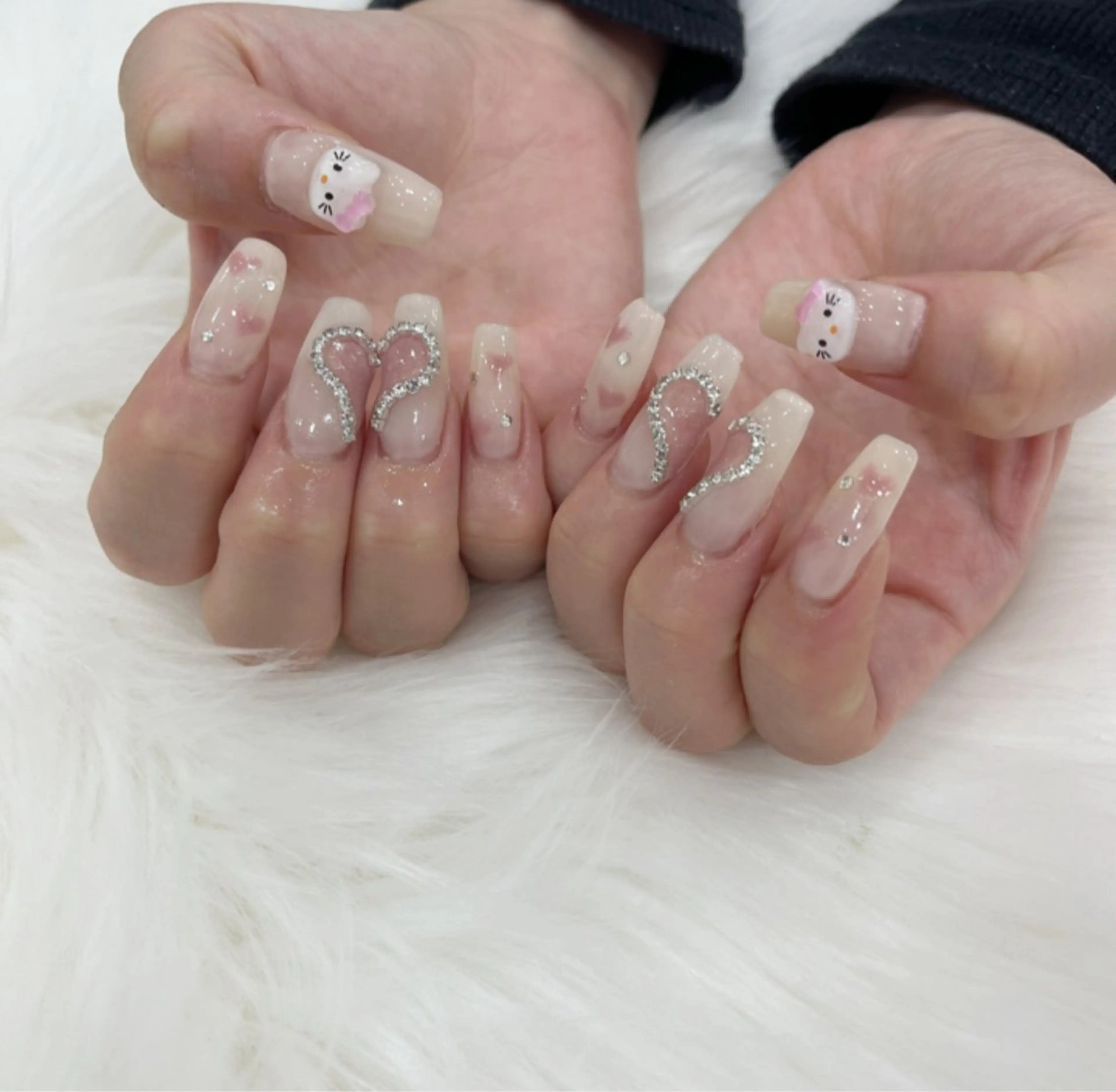 ネイル 長さ出し フットネイル ジェルネイル 韓国ネイル マグネットネイル #Amin nail salonのネイルデザイン