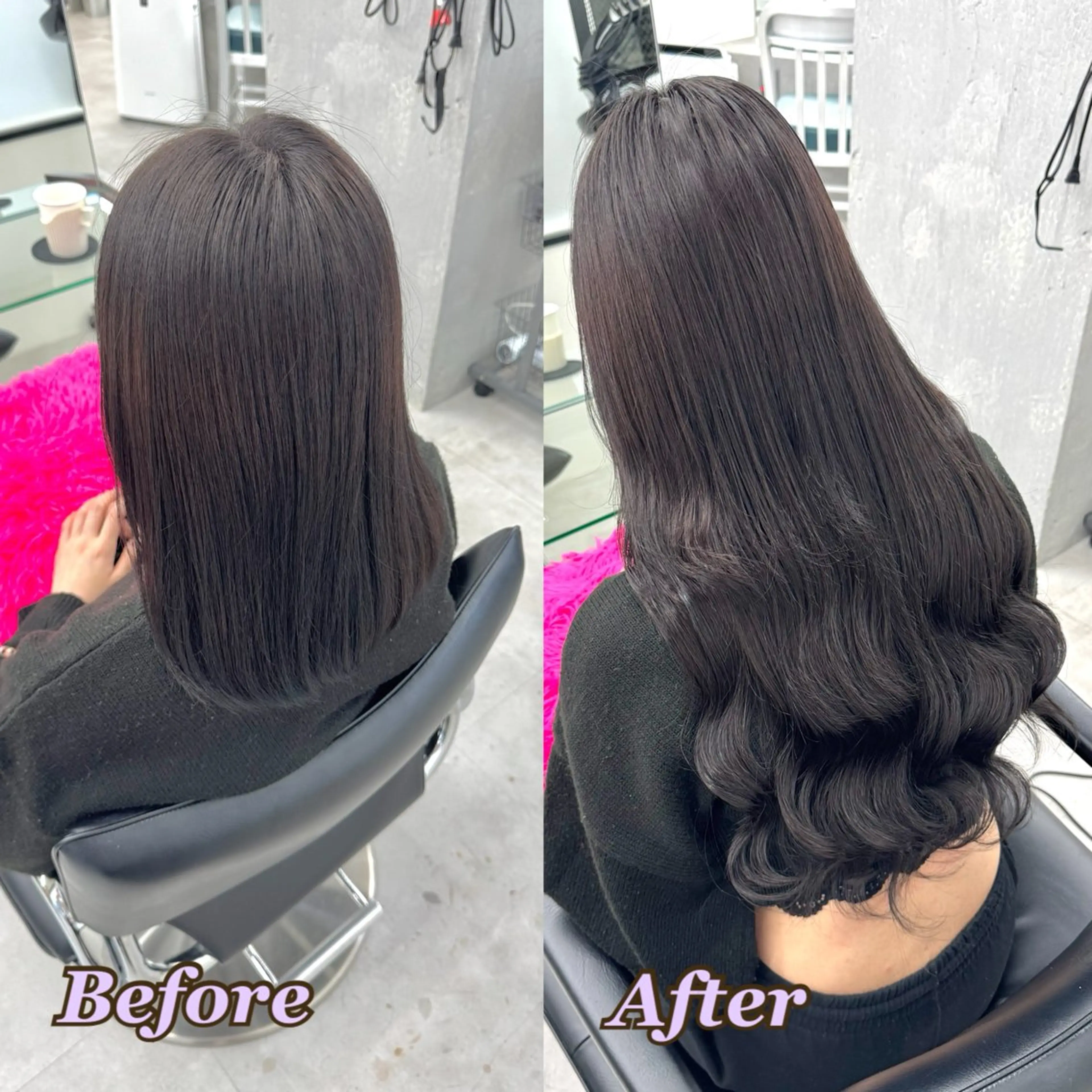 エクステ ヘアメ🎀推しカラー 🥣横浜/しほ🧸のヘアスタイル