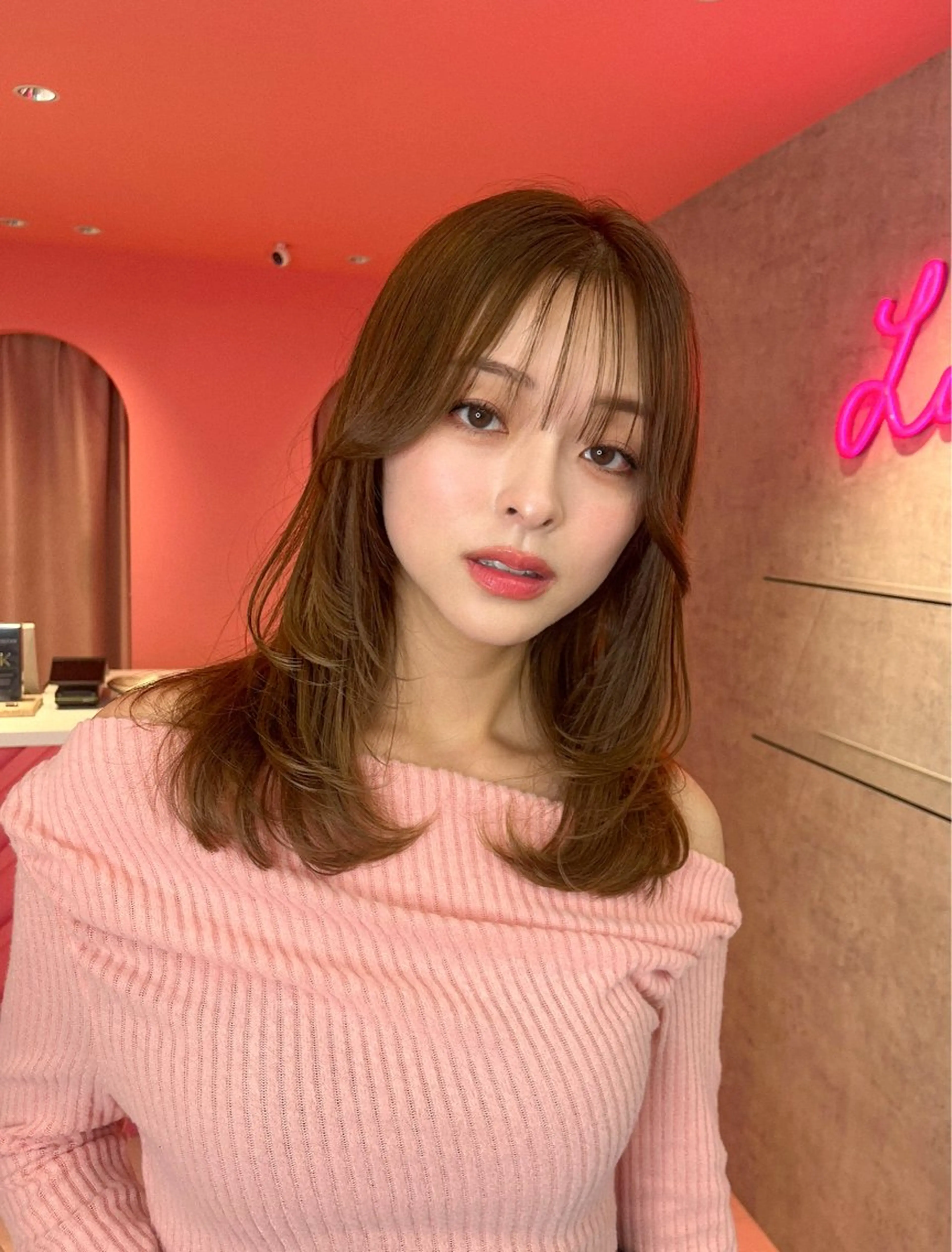 ミディアム 山崎/ボブ縮毛矯正 レイヤー髪質改善のヘアスタイル