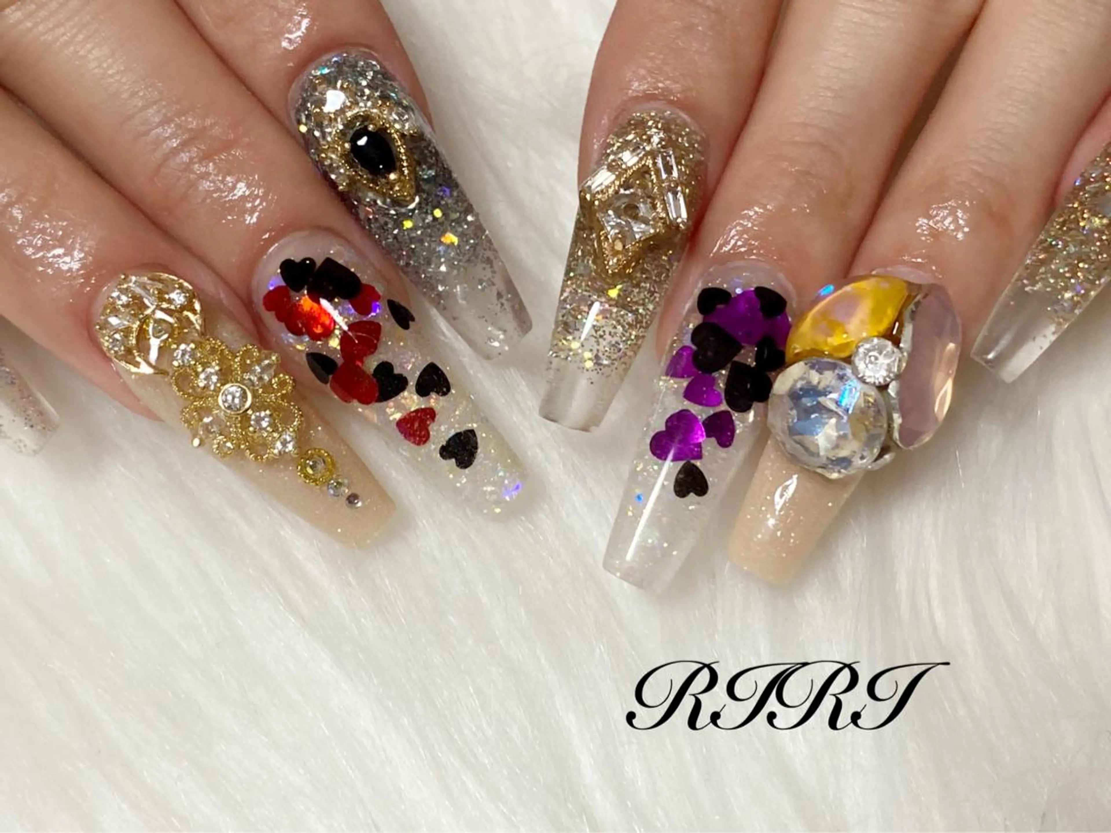 ネイル バレンタイン ハンドネイル riri オーナーのネイルデザイン