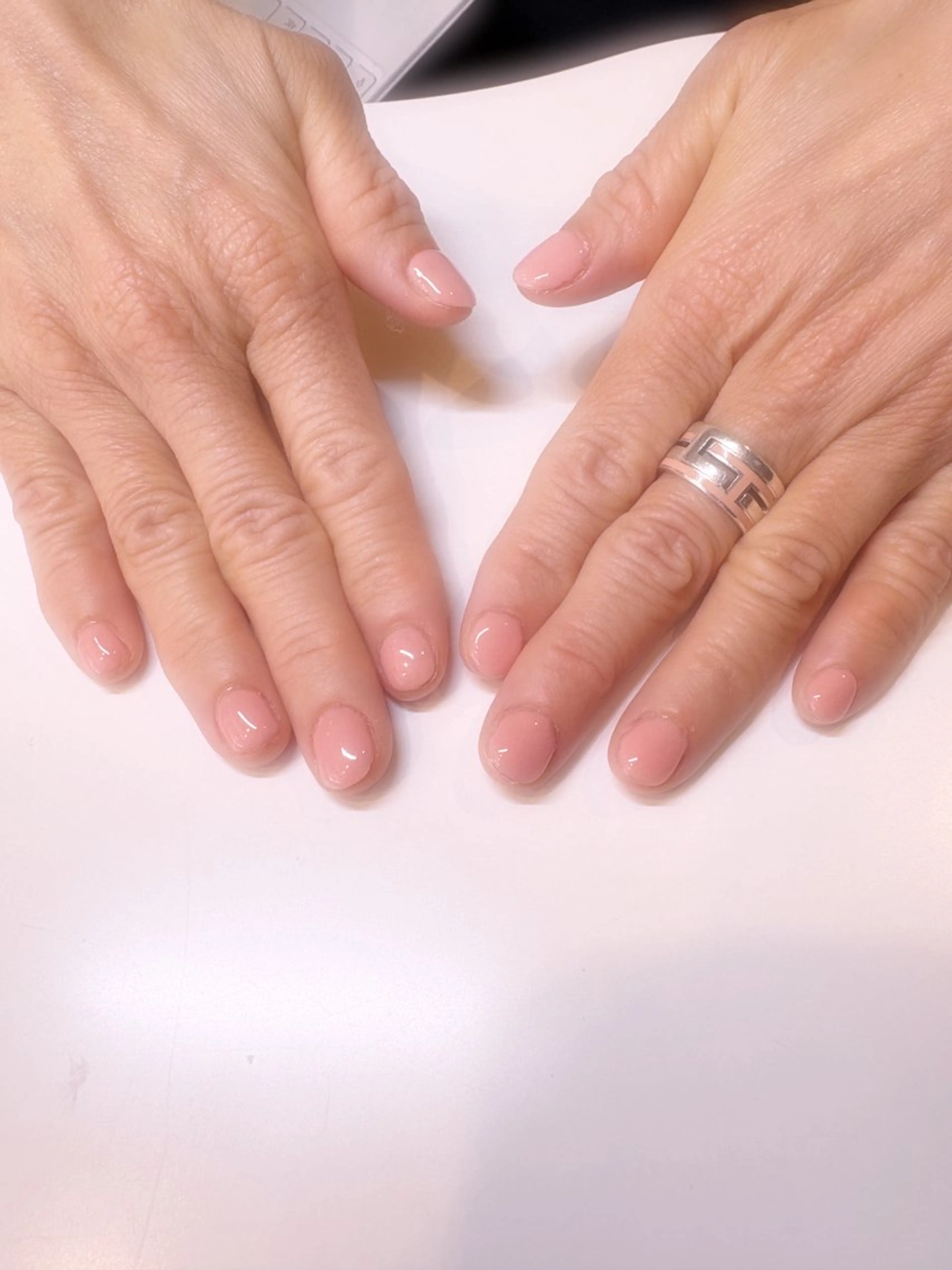 ネイル ジェルネイル ワンカラーネイル パラジェル ピンク 春ネイル nailsalon coffret布施店のネイルデザイン
