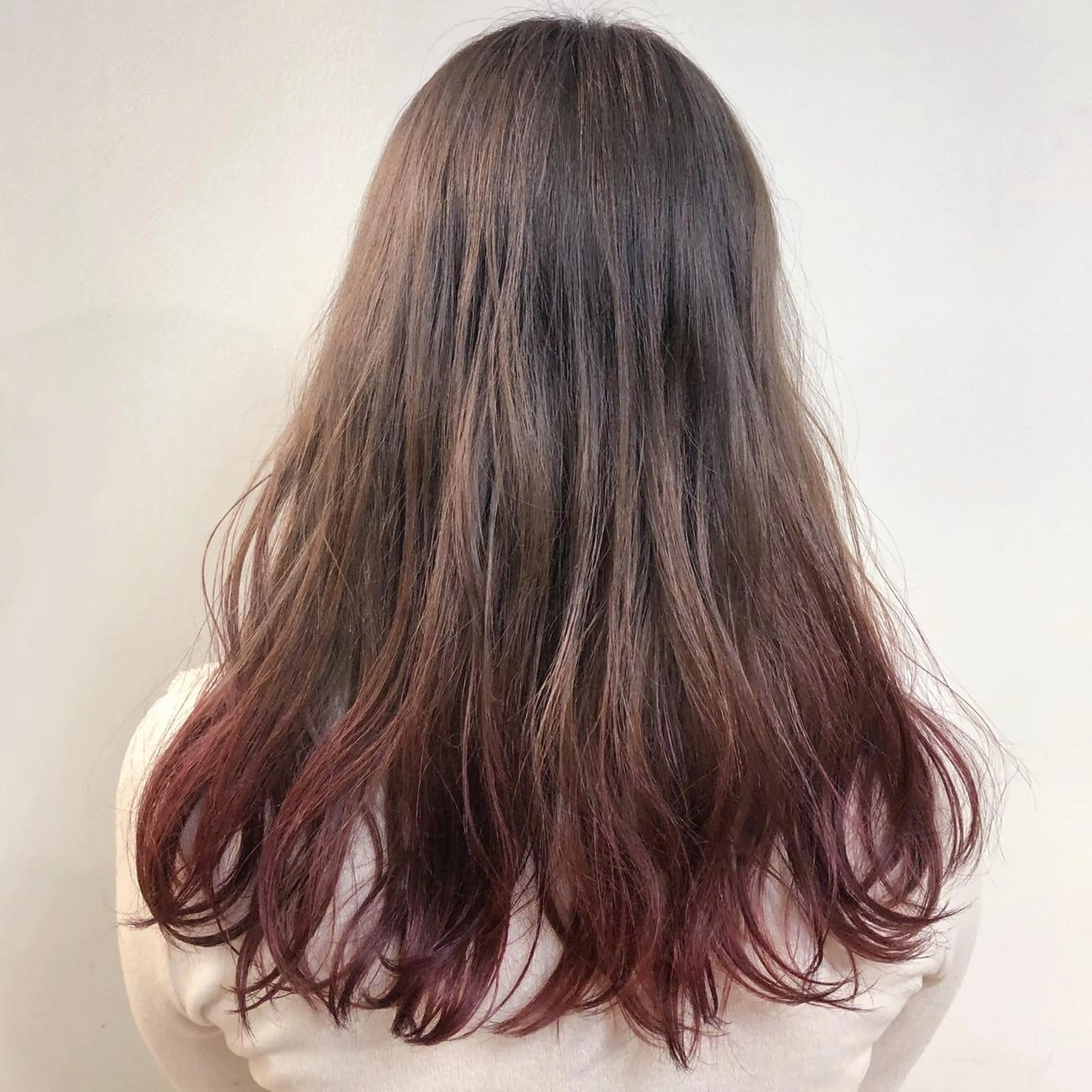 セミロング カラー アッシュ ベージュカラー matsuzawa marinaのマツエク・マツパデザイン