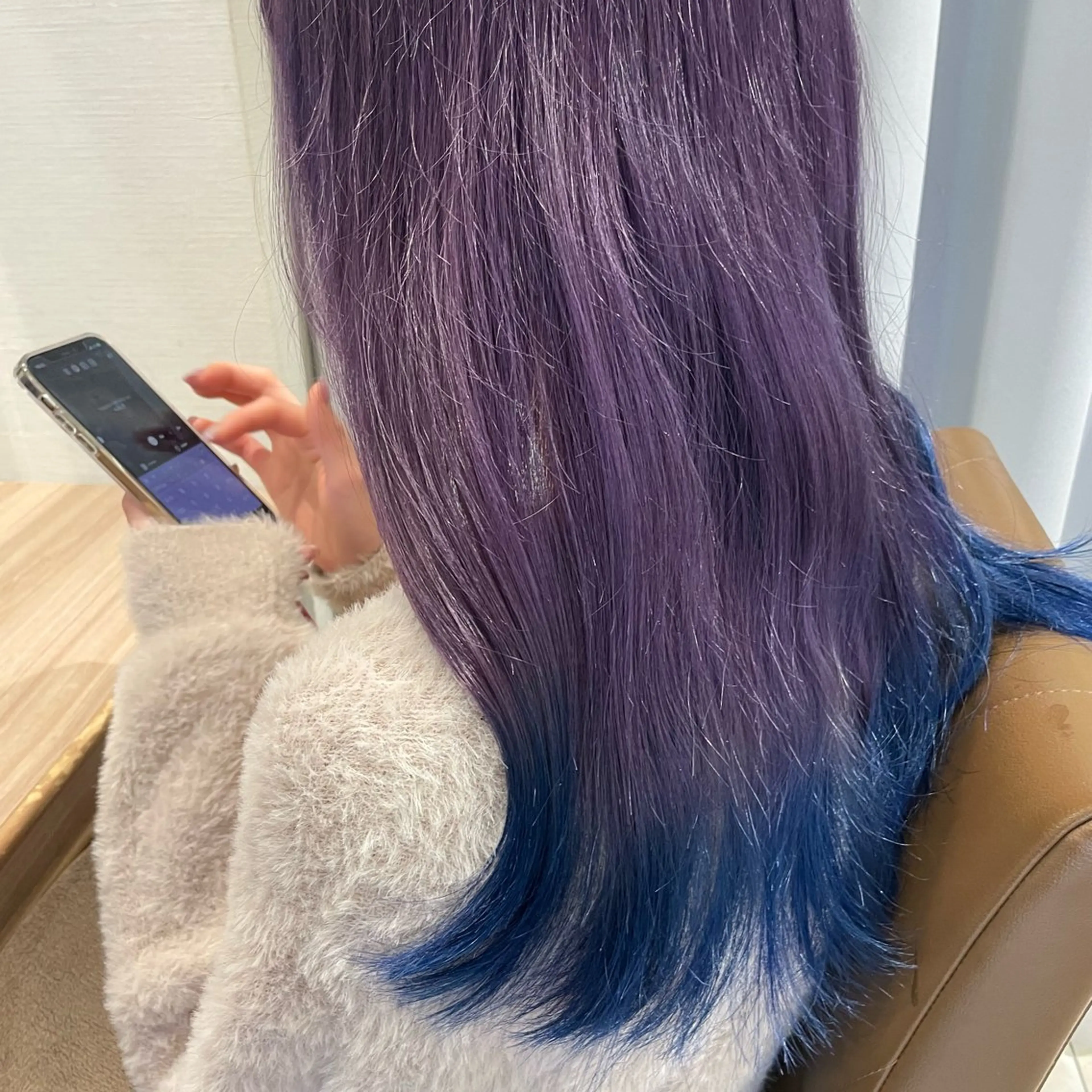 カラー ブリーチ ブルーカラー ヘアカラー トリートメント 🦋髪質改善 今宮梨沙🦋のヘアスタイル