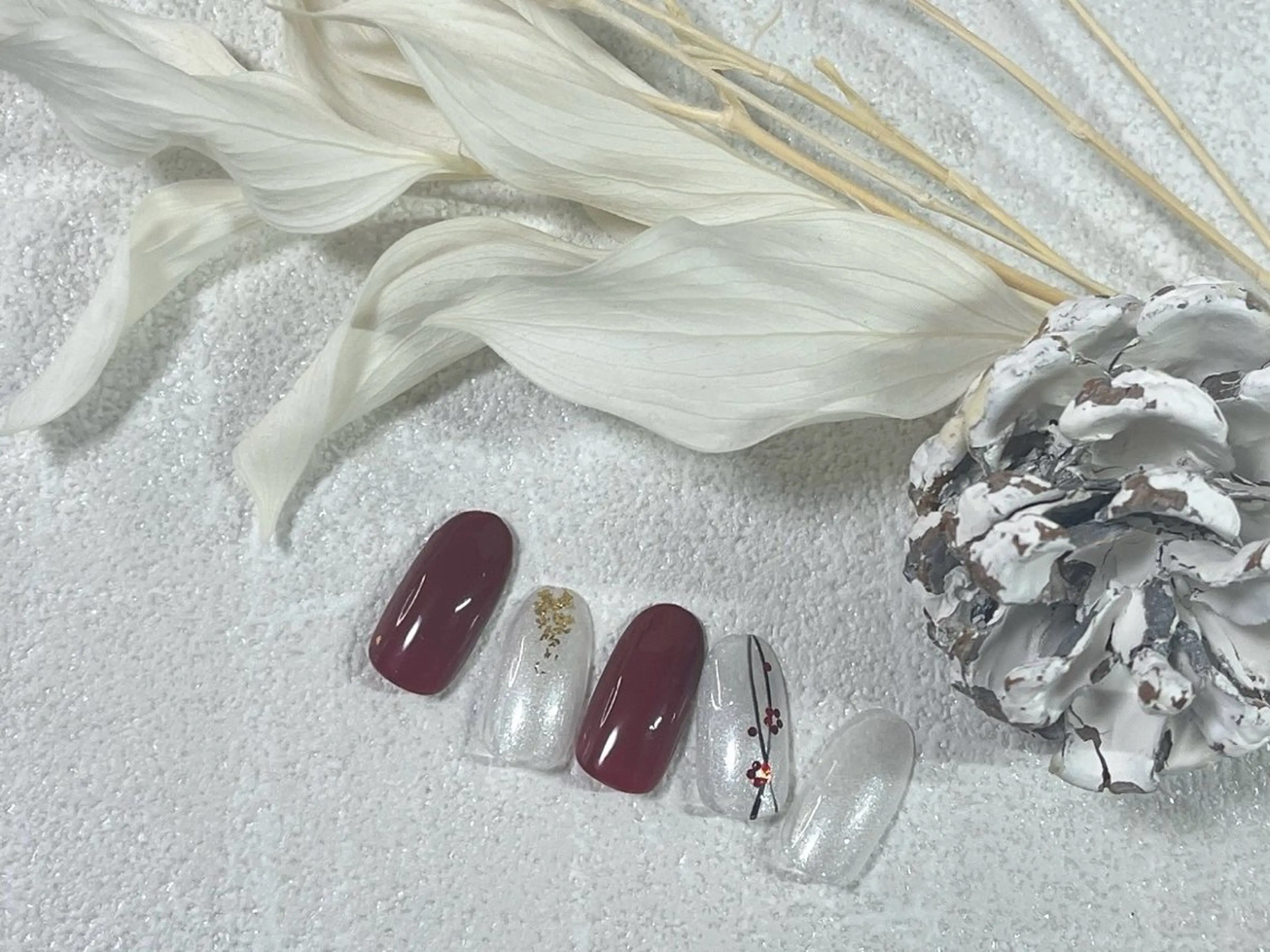 ネイル オーロラネイル ブルー 成人式 フットネイル フレンチネイル ハンドネイル kiki nail たまプラーザのネイルデザイン