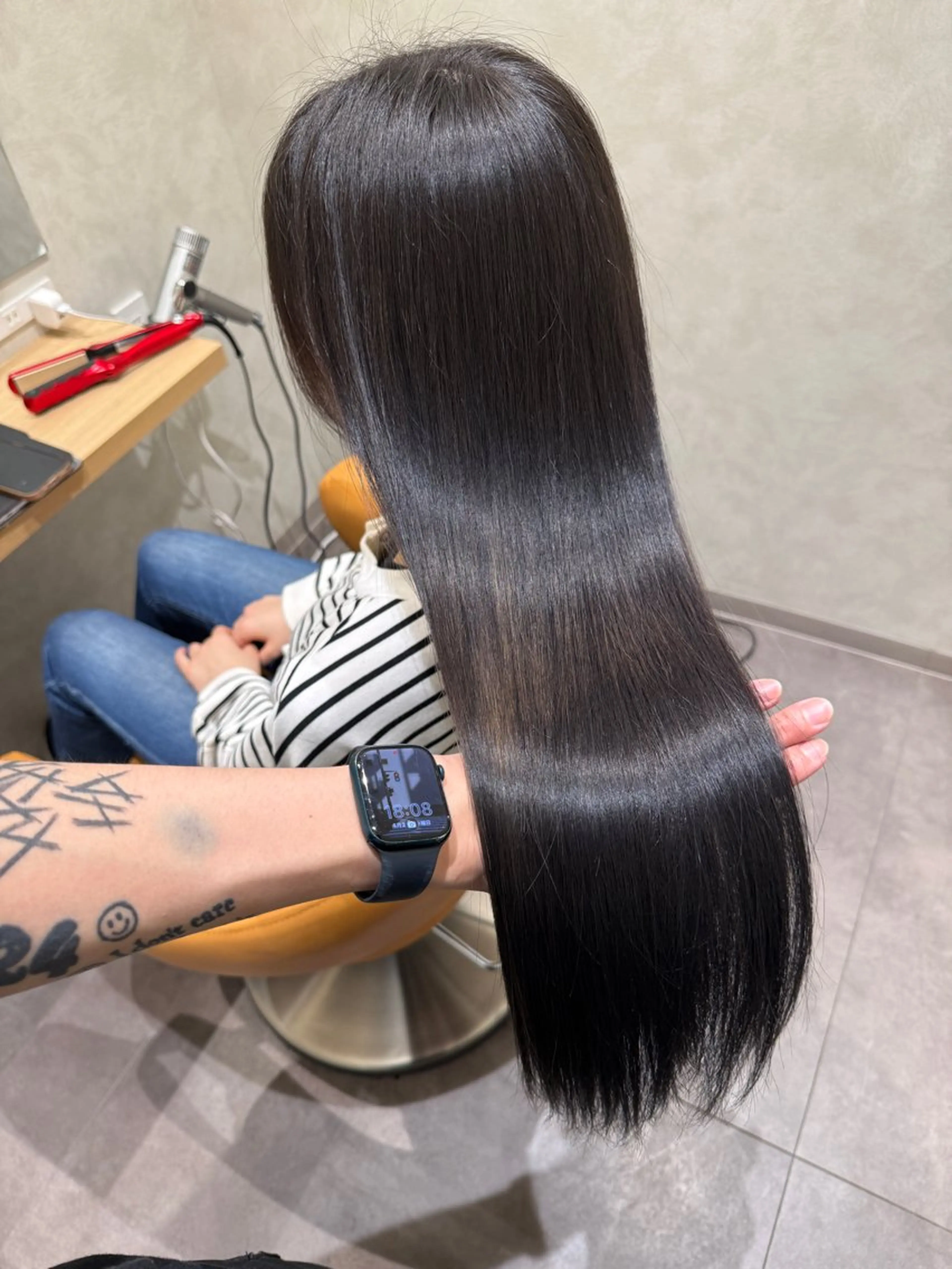 ロング 髪質改善 縮毛矯正 トリートメント 阿部 祥大のヘアスタイル