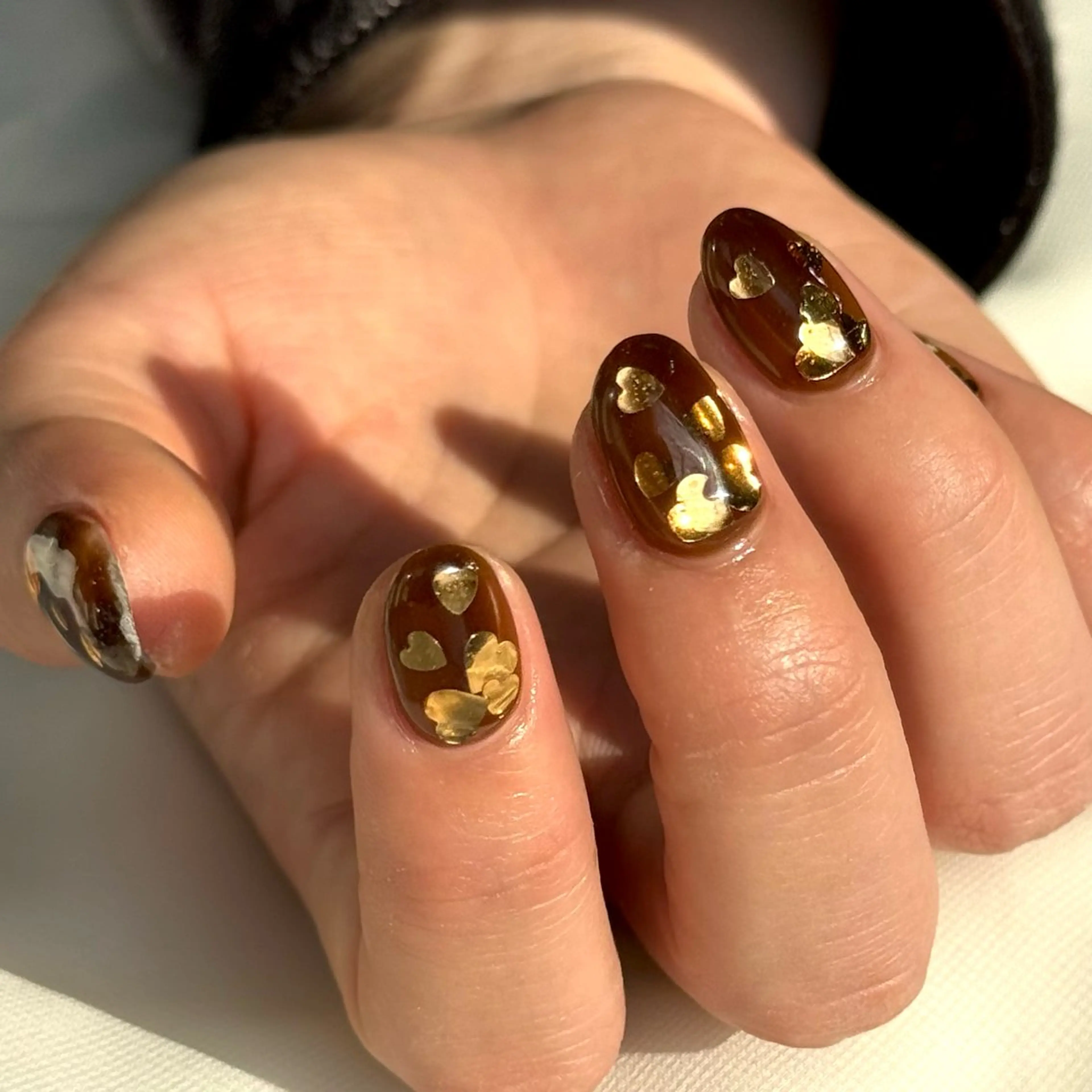 ネイル ハート バレンタイン HARUKA ネイリスト福岡/薬院のネイルデザイン