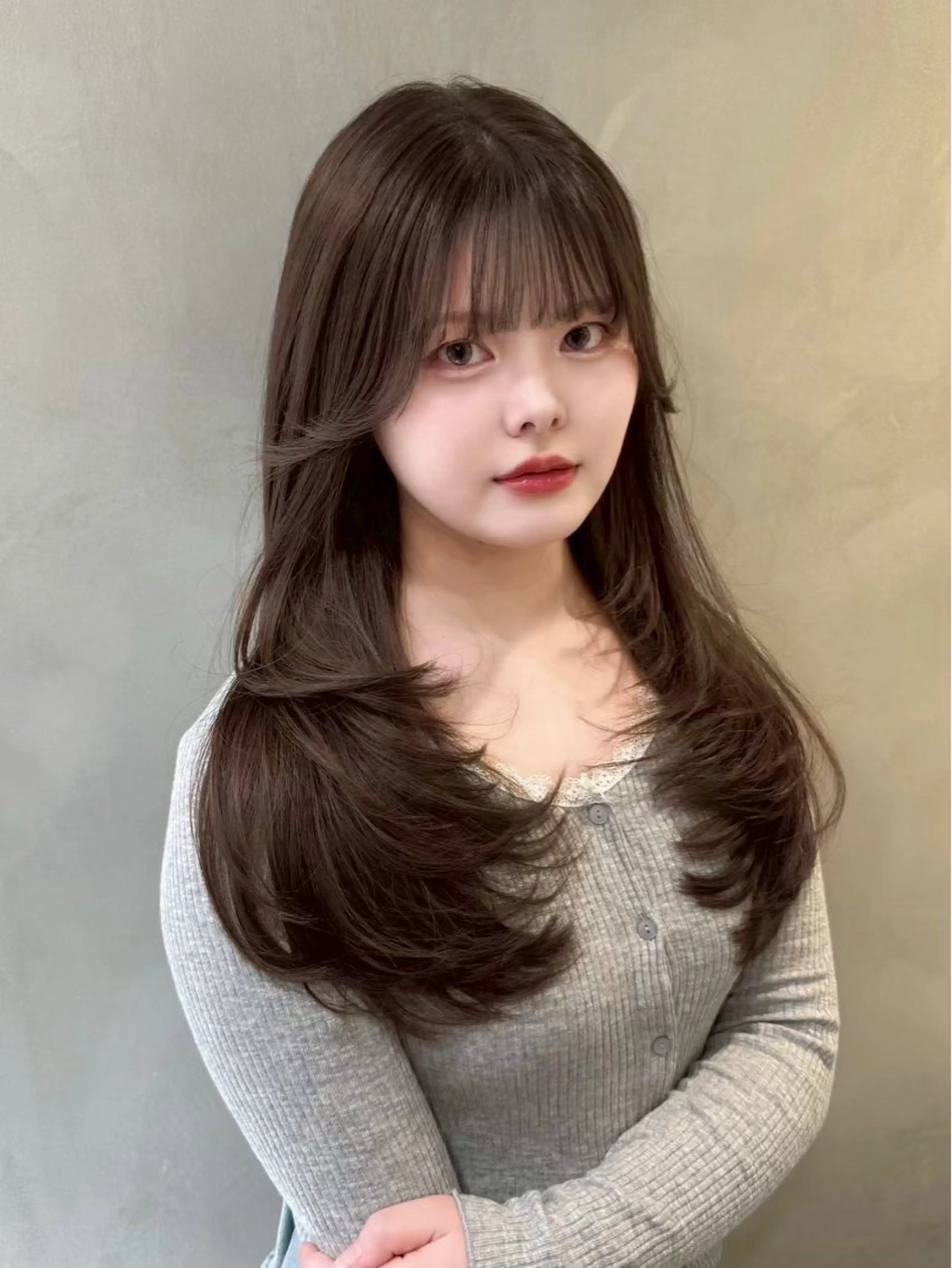 カラー ヘアカラー 透明感カラー🌱‬‪ 結衣のヘアスタイル