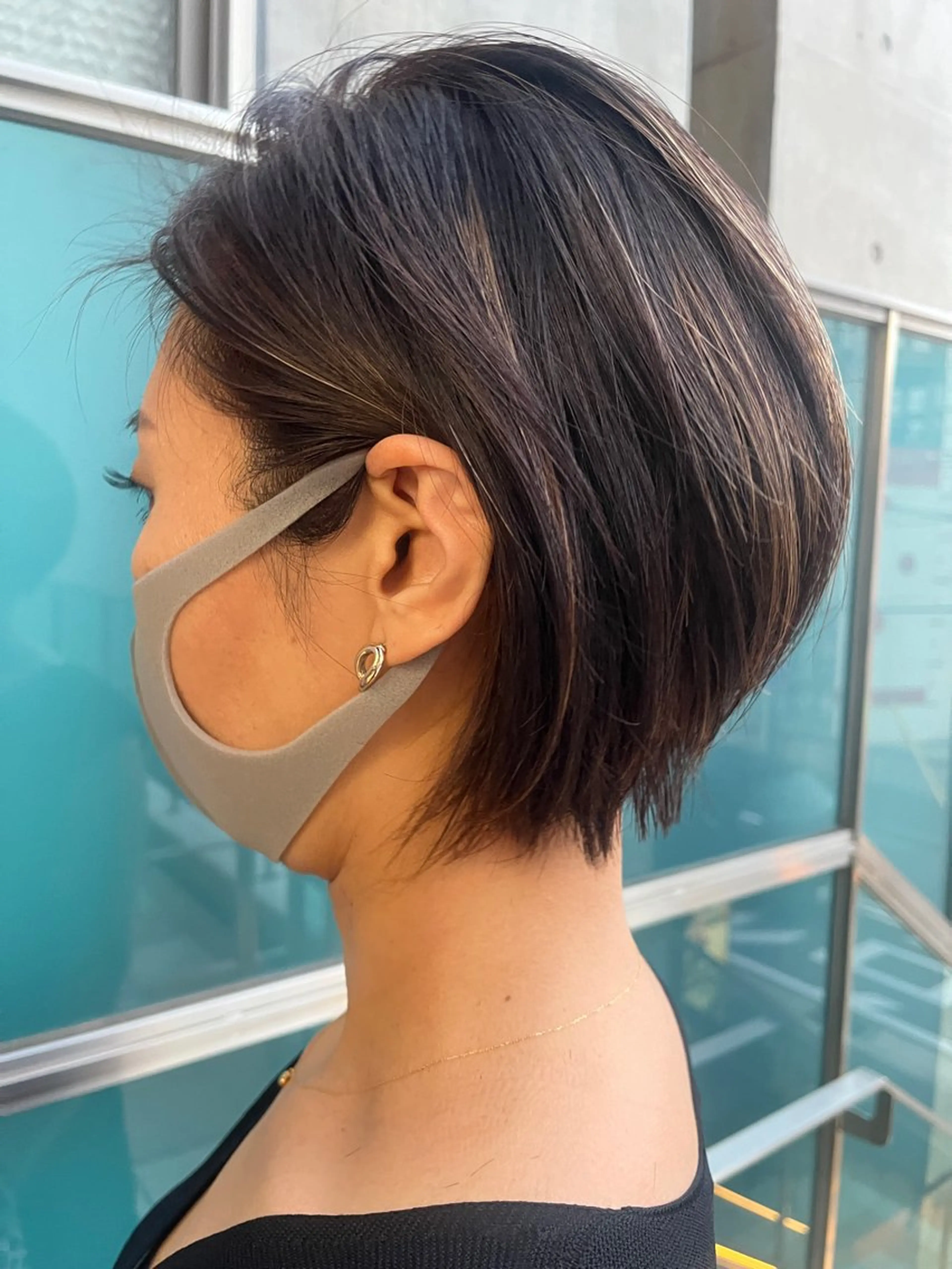 ミディアム カラー 久木原 ゆりのヘアスタイル