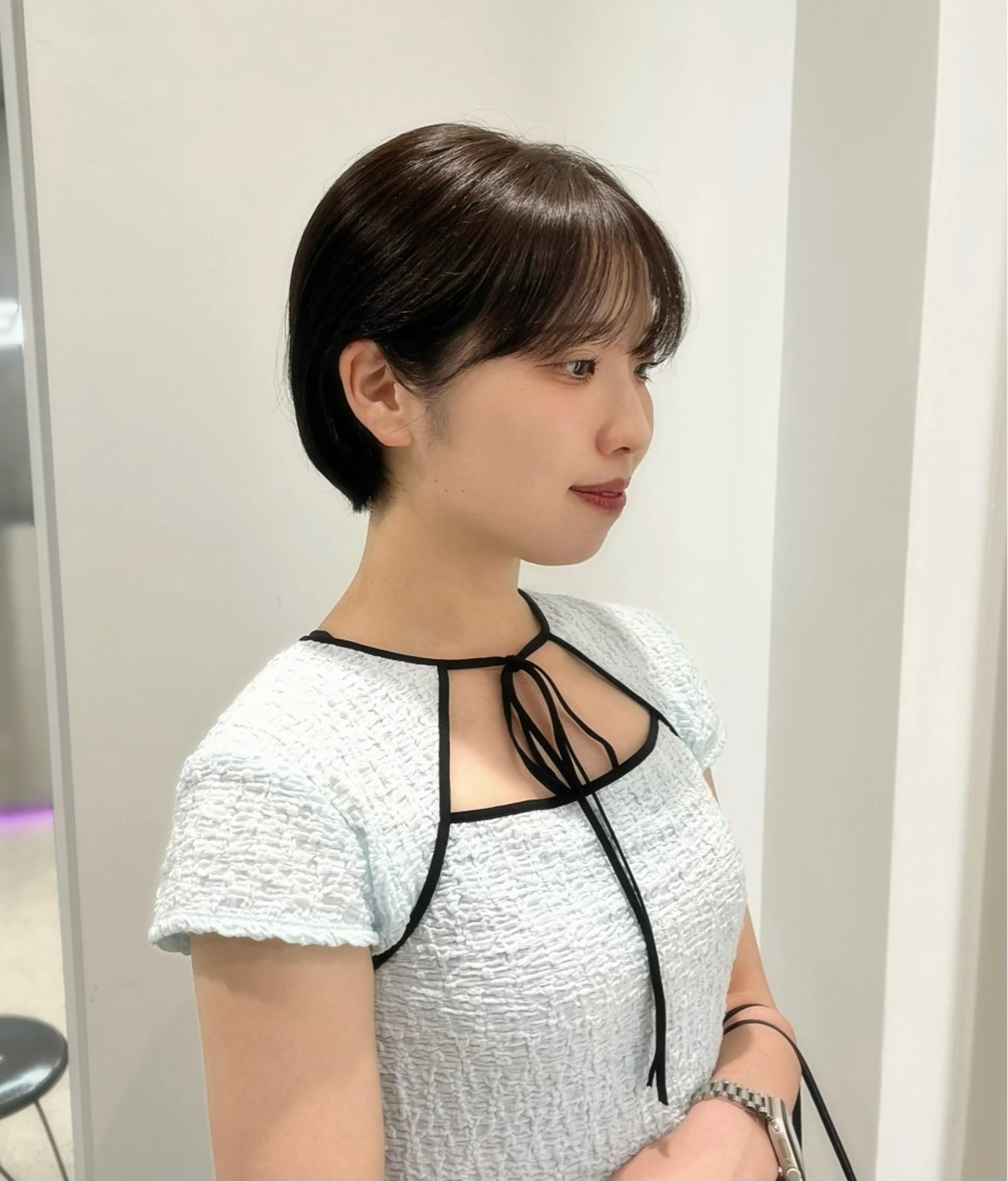 ショート 縮毛矯正/ハイトーン /パーマ/せき🧸のヘアスタイル