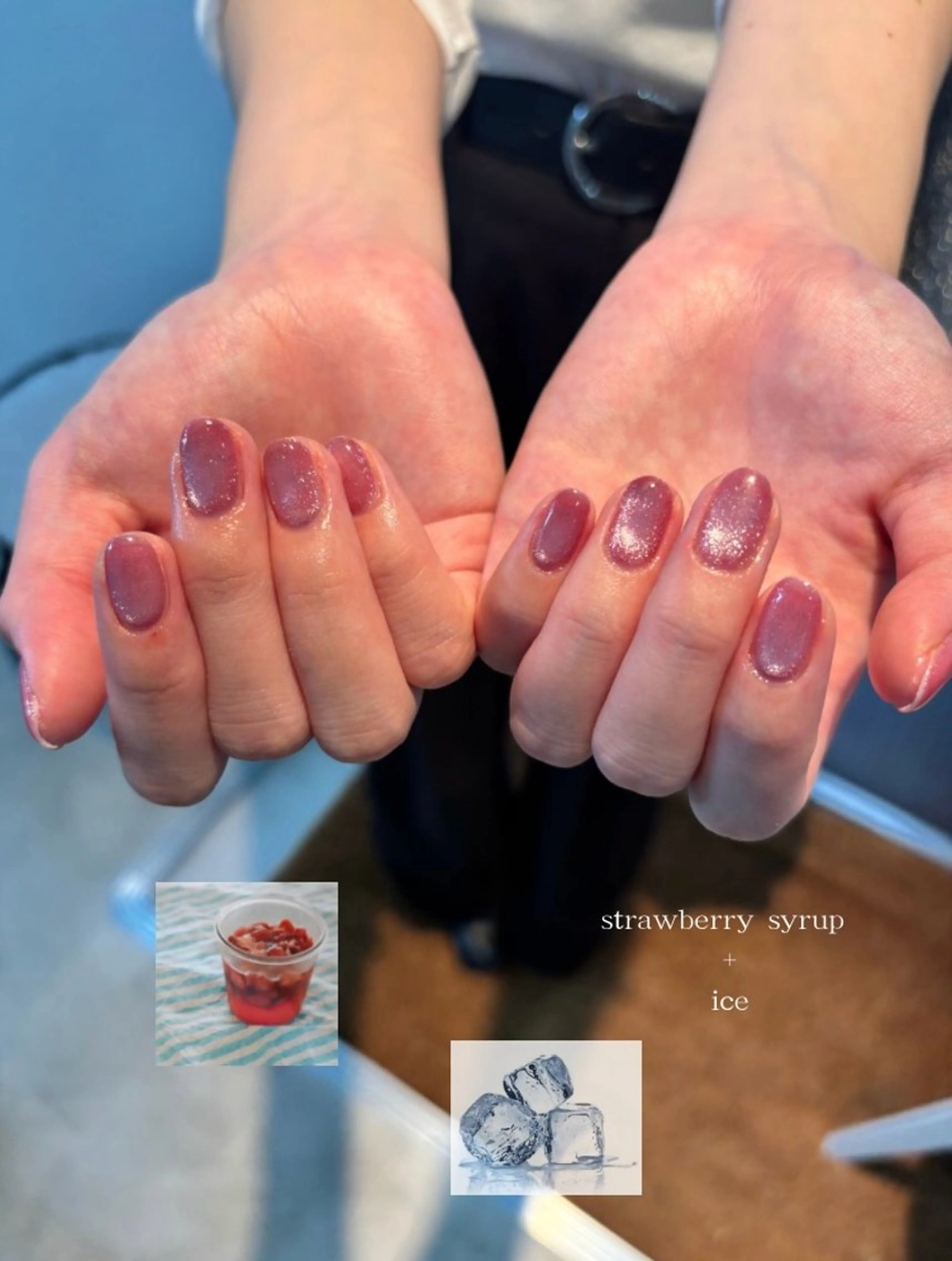 ネイル マグネットネイル ピンク free'snail N A Oのネイルデザイン