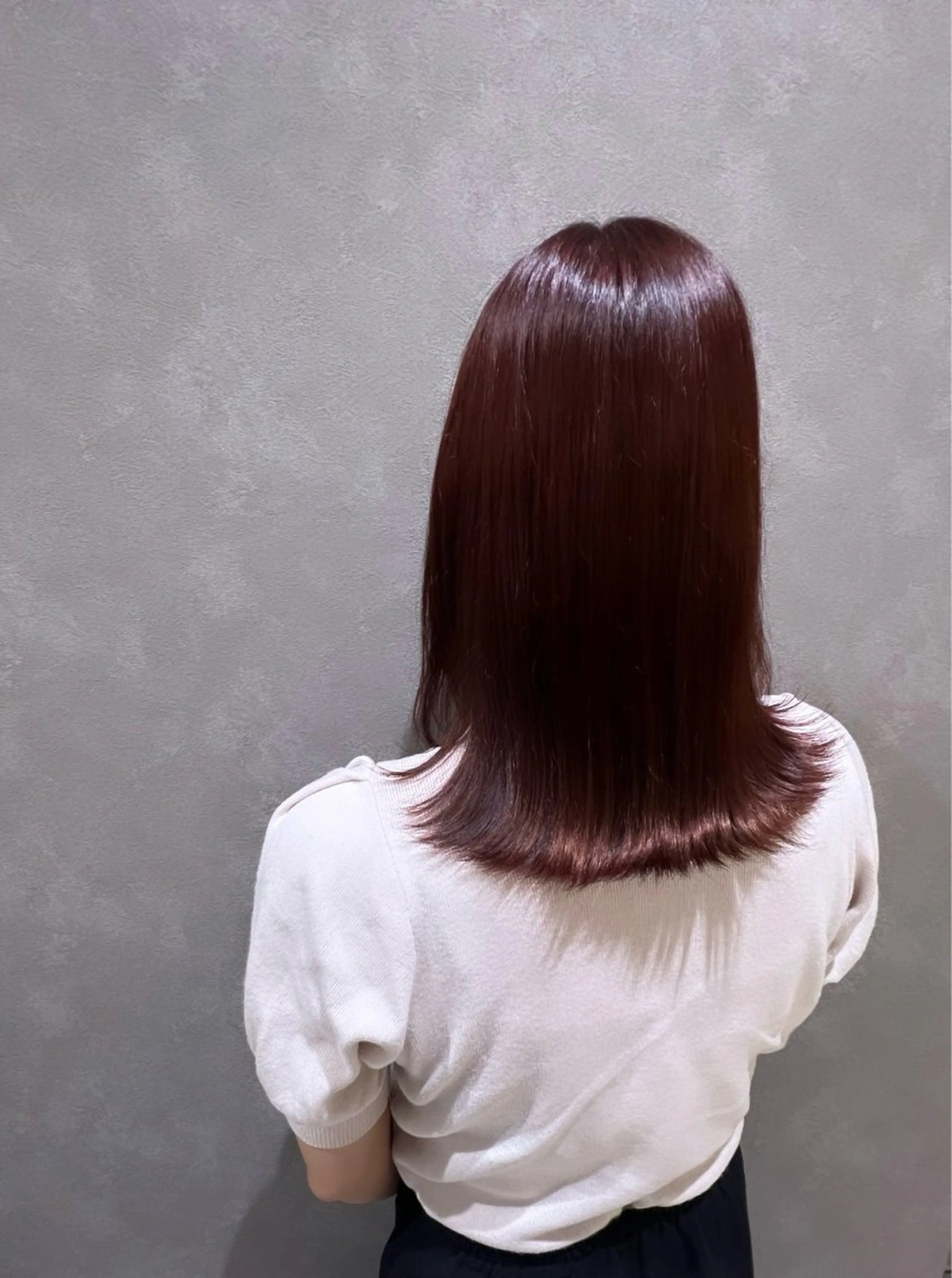 カラー ブリーチ ブリーチなしカラー ピンクカラー レッドカラー Lee天王寺 Rinのヘアスタイル