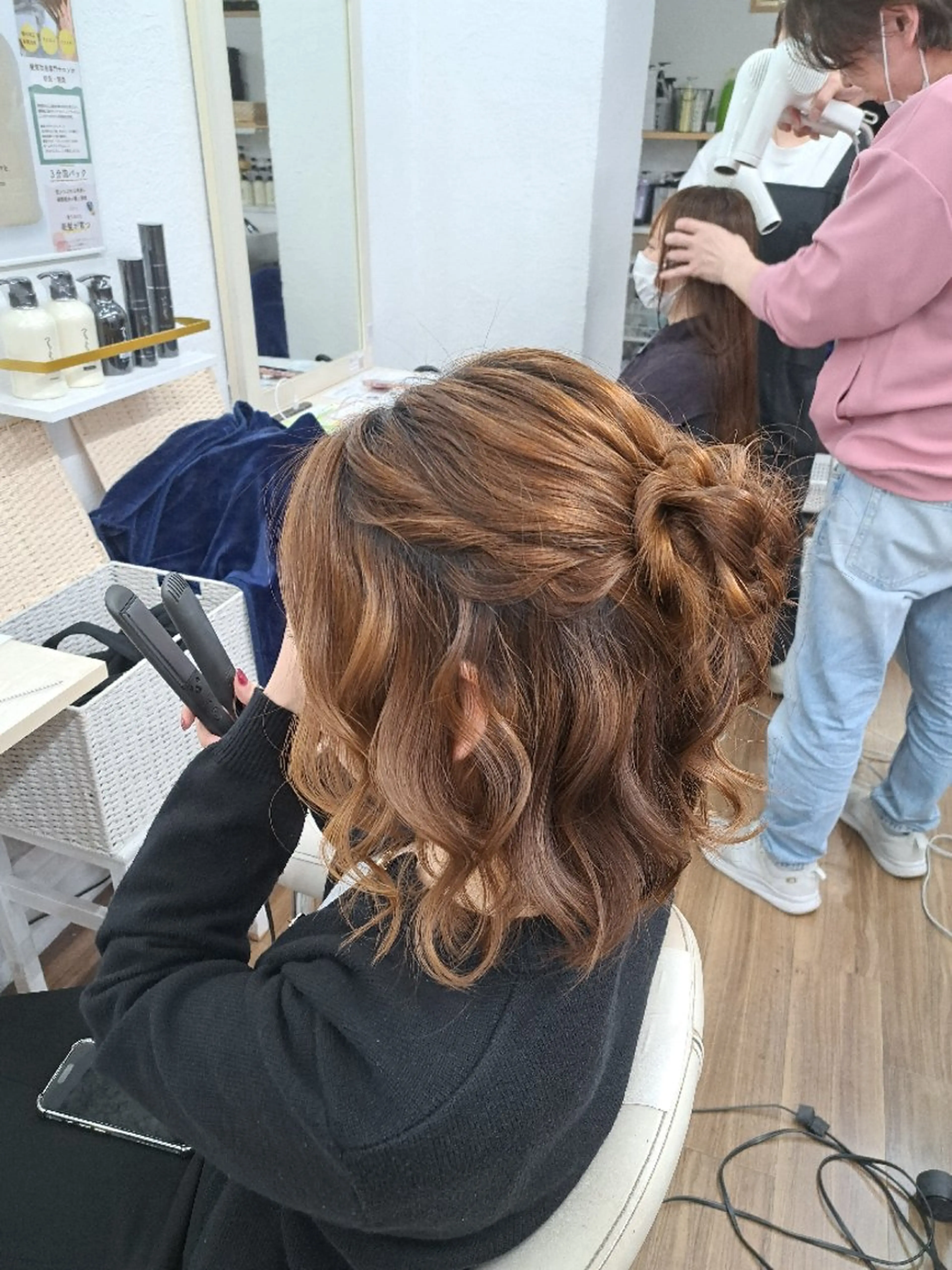 ショート ヘアアレンジ お団子ヘア ショートヘア ヘアセット GLOSS❤︎ Harunaのヘアスタイル
