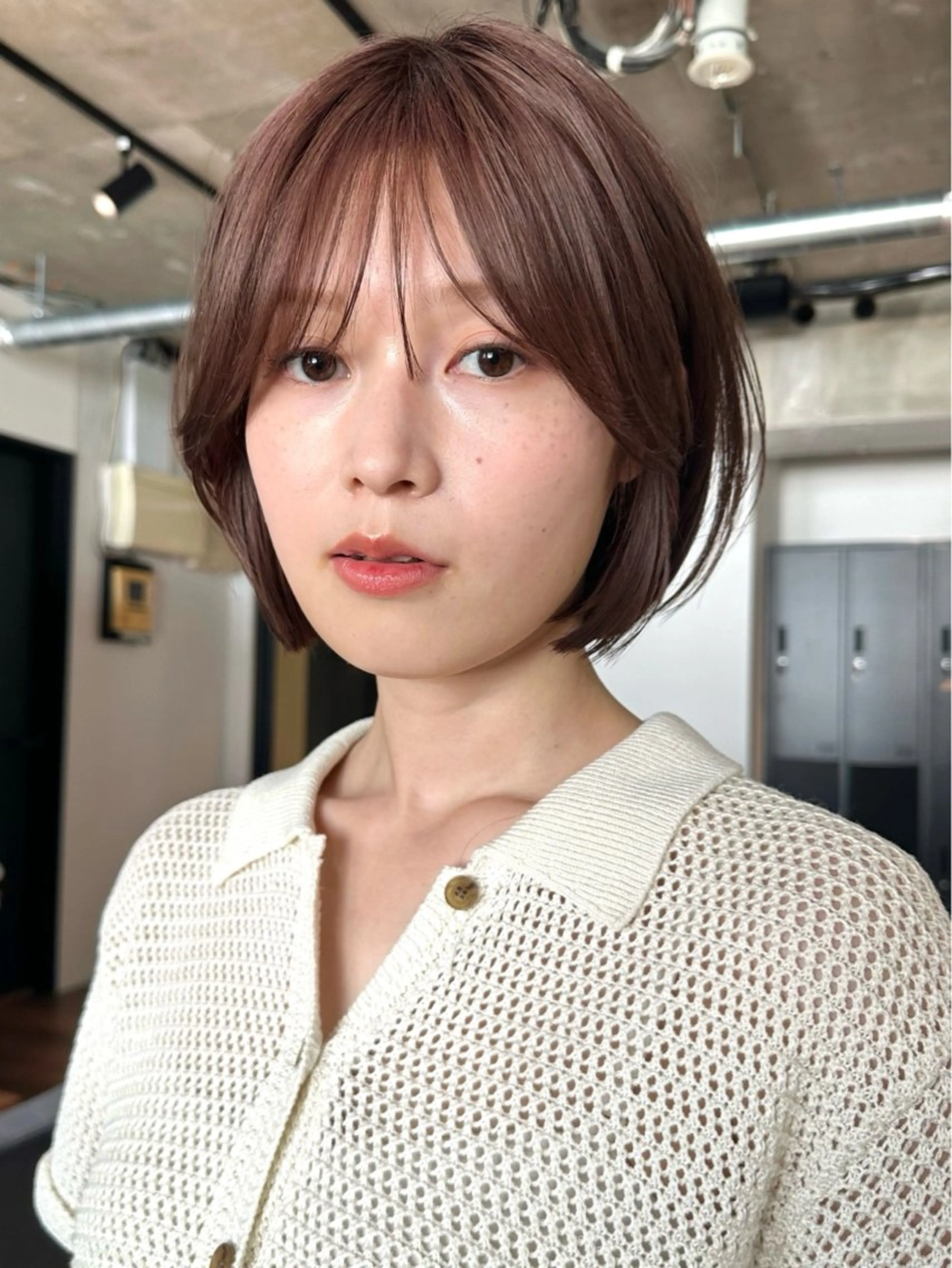 ショート カラー パーマ 🫧小顔×似合わせ× 透明感カラー🫧のヘアスタイル