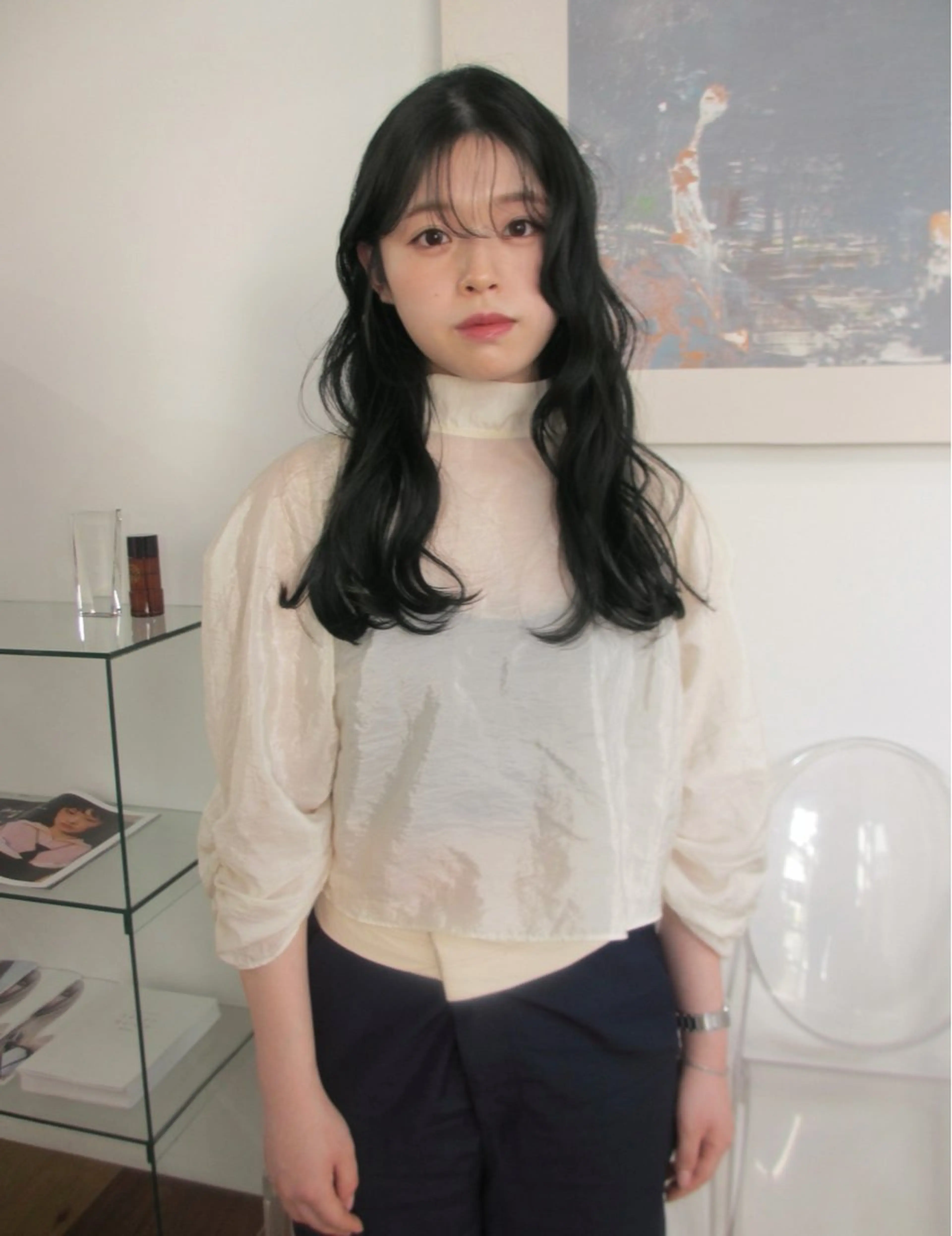 ロング shui/艶カラー ／柔らかストレートのヘアスタイル