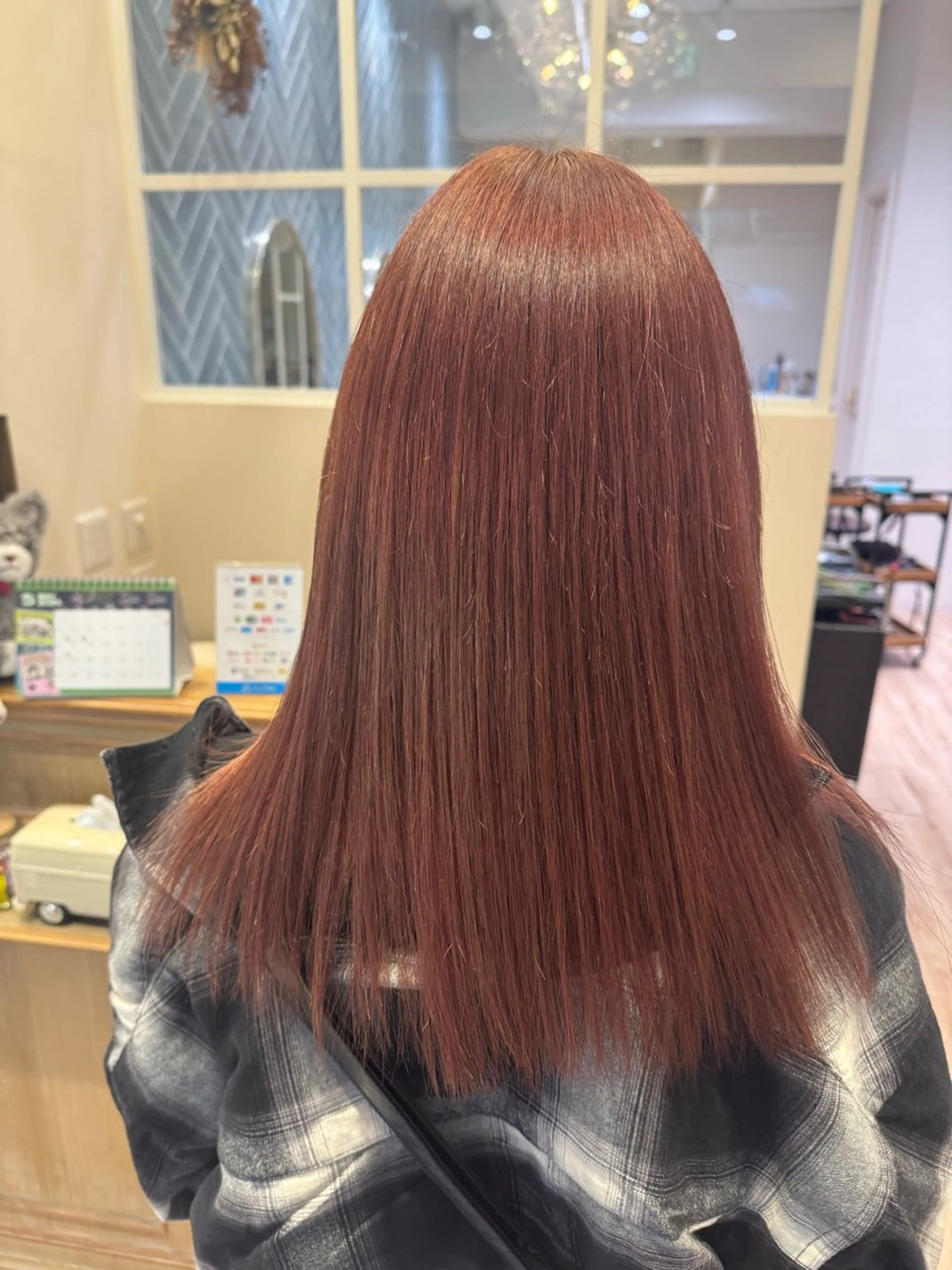 セミロング カラー ブリーチ ケアブリーチ 透明感カラー ハイトーンカラー ピンクカラー ヘアカラー トリートメント 河添 麗菜のヘアスタイル