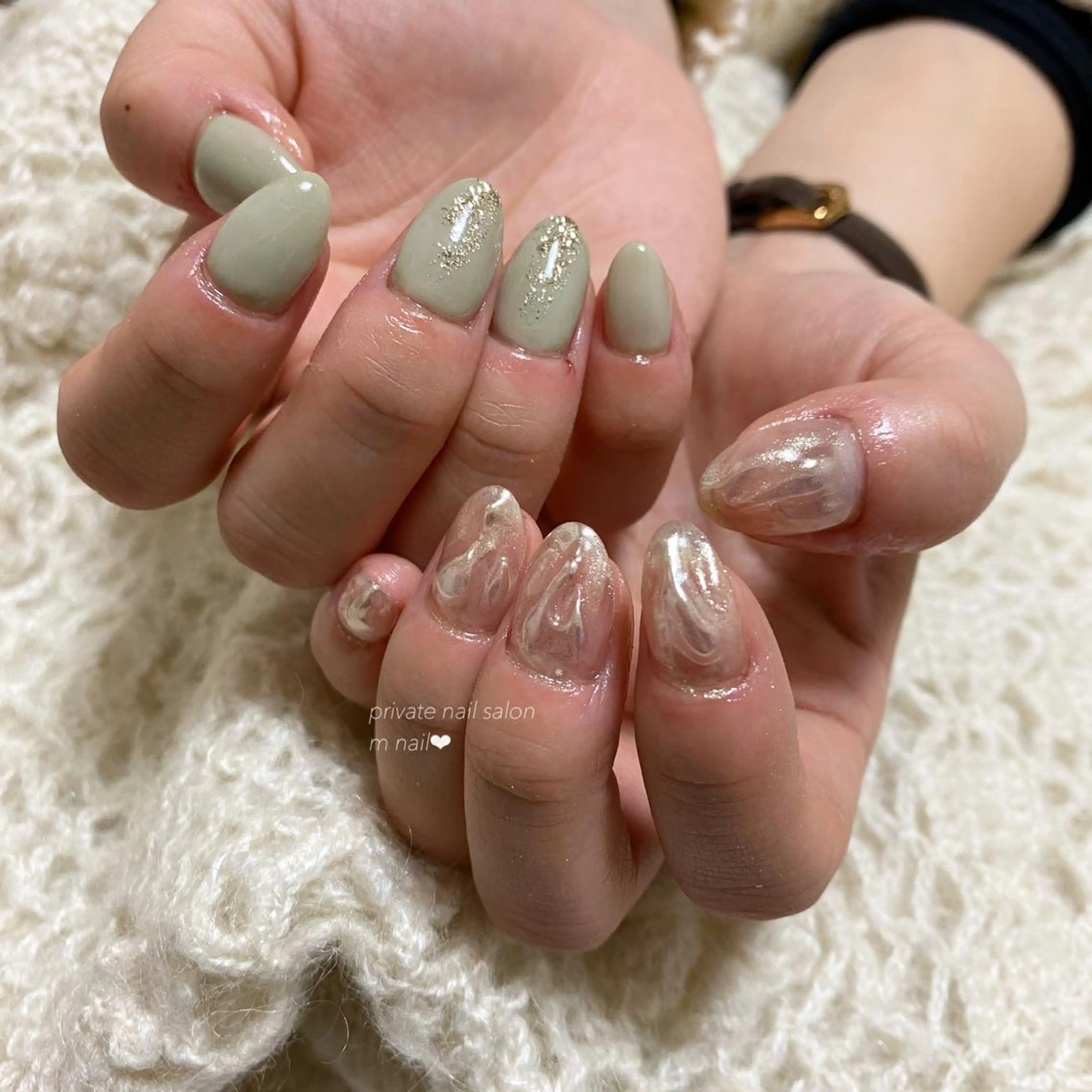 ネイル ピスタチオネイル ハンドネイル 小河原 舞のネイルデザイン