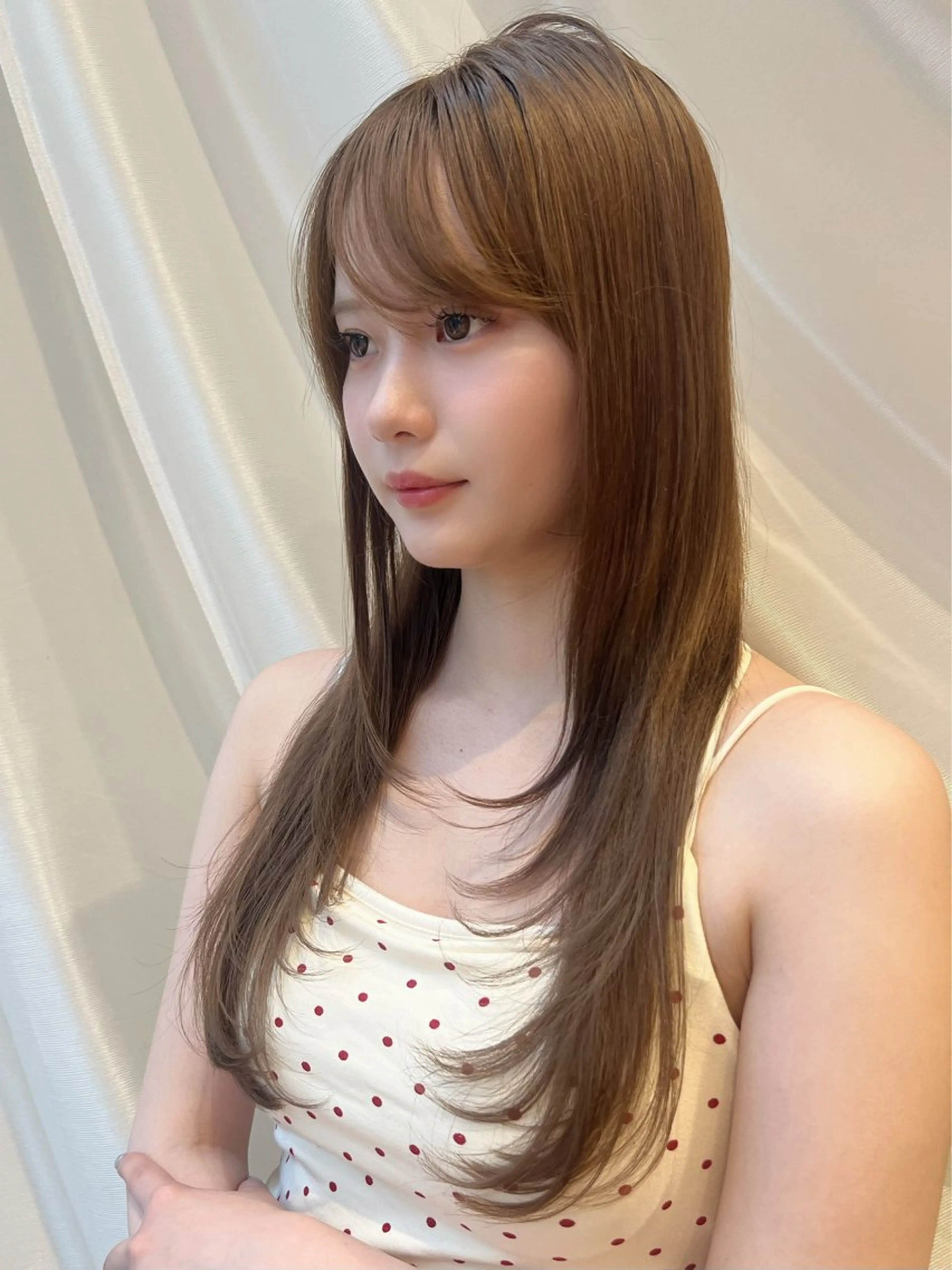 ミディアム カラー レイヤーカット ヘアカラー 望月威吹/表参道/レ イヤー/似合わせのヘアスタイル